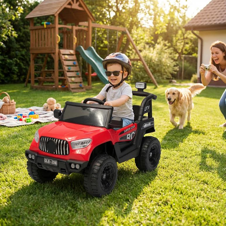 Kids Battery Powered Ride On Jeep Red