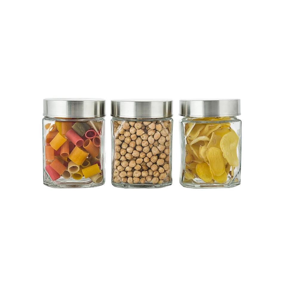 CH 3 Piece Storage Jar Set Clear