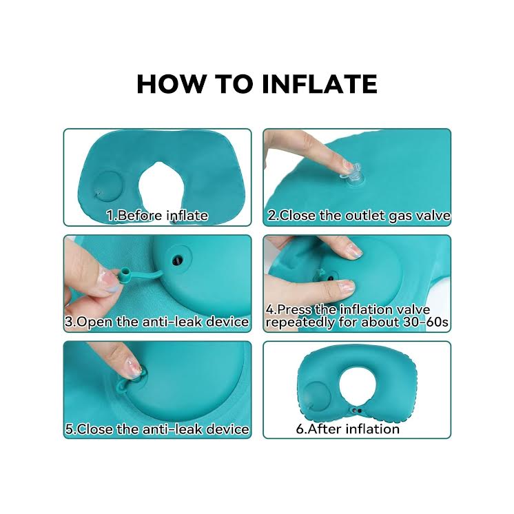 Yumo Travel Inflatable Neck Pillow Light Blue