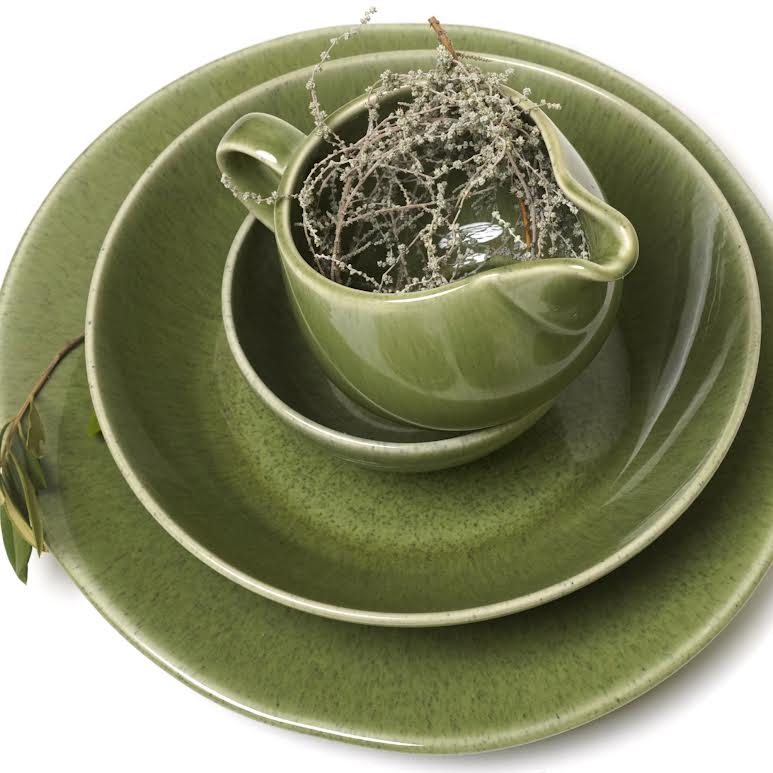 JAN Ashes & Olive Pasta Bowl Green
