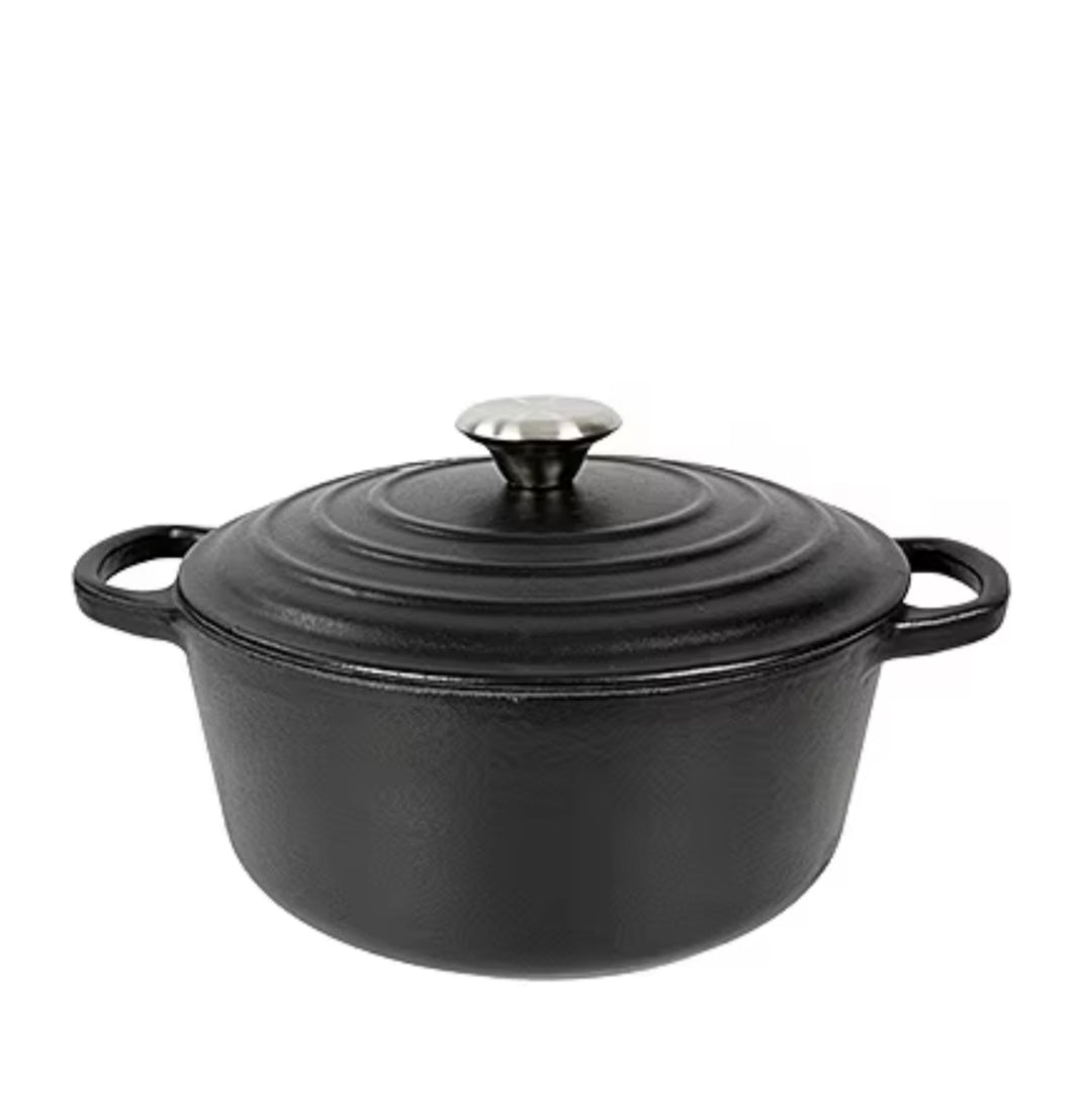 CH 24cm Cast Iron Pot Black