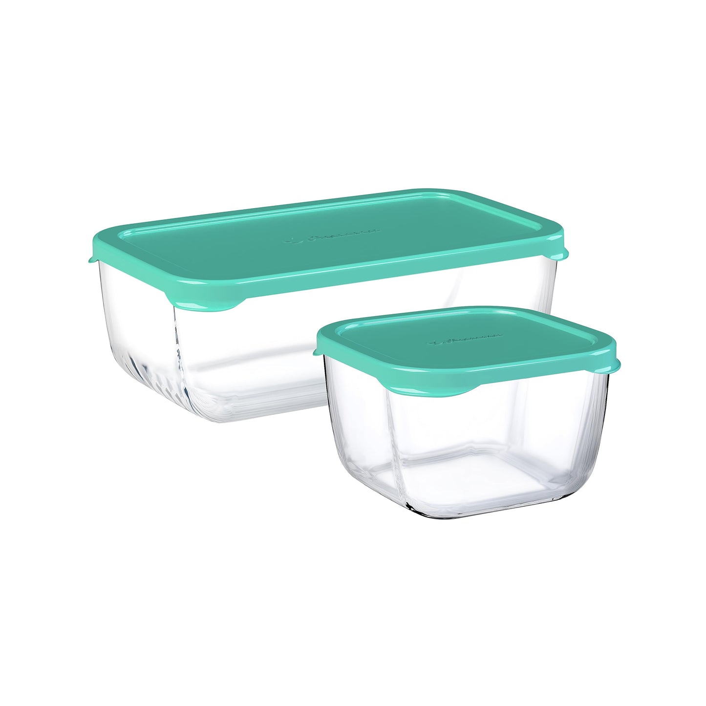 Pasabahce Snowbox 2 Piece Storage Container Set Clear