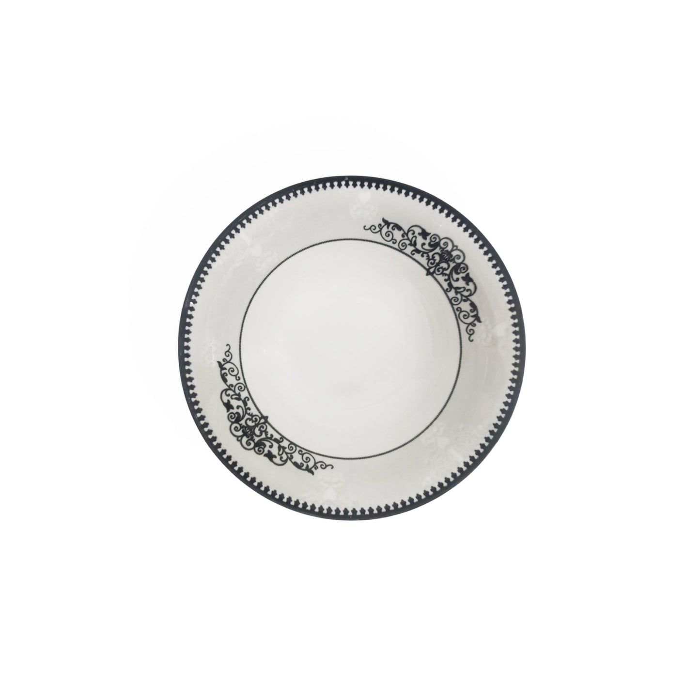 Kitchen Life 16cm Ceramic Design Ceramic Dessert Bowl White