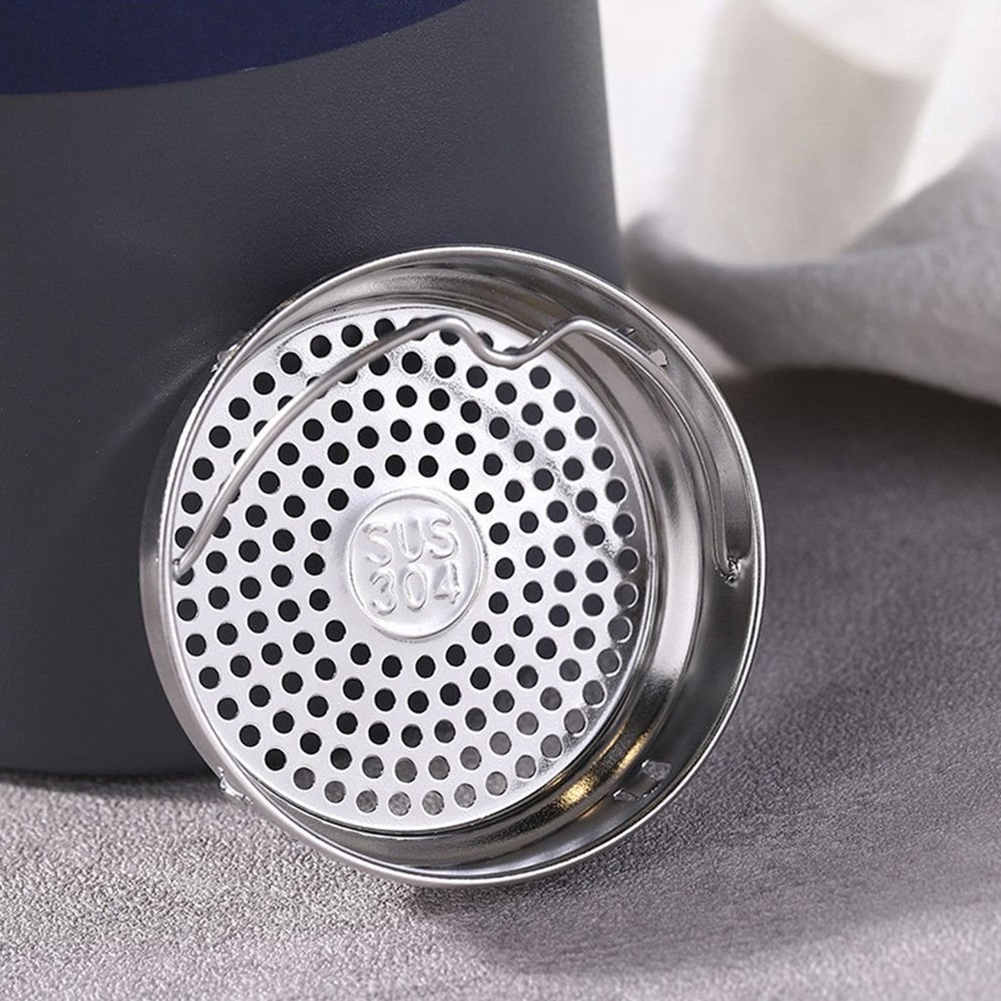 Kitchen Life Insulated Stainless Steel Sports Fitness Portable Water Bottle Grey