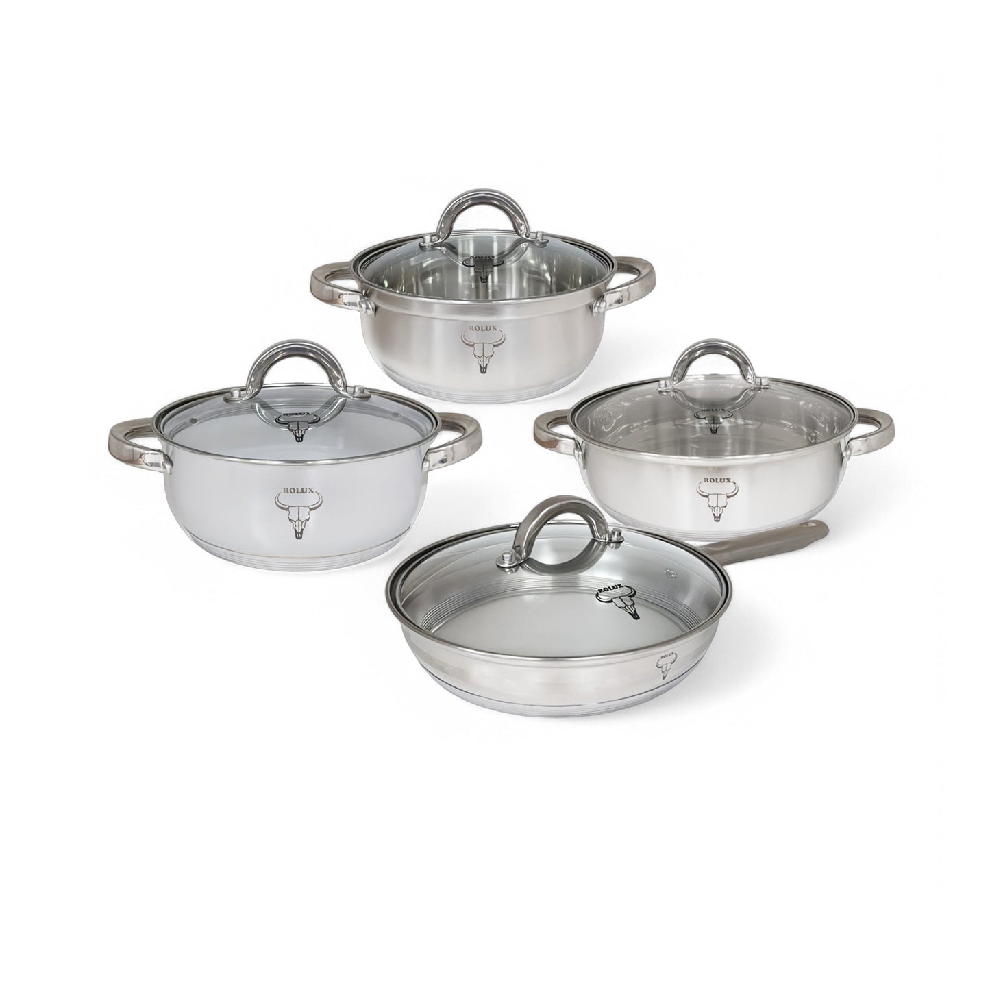 Rolux 8 Piece Pot Set Silver