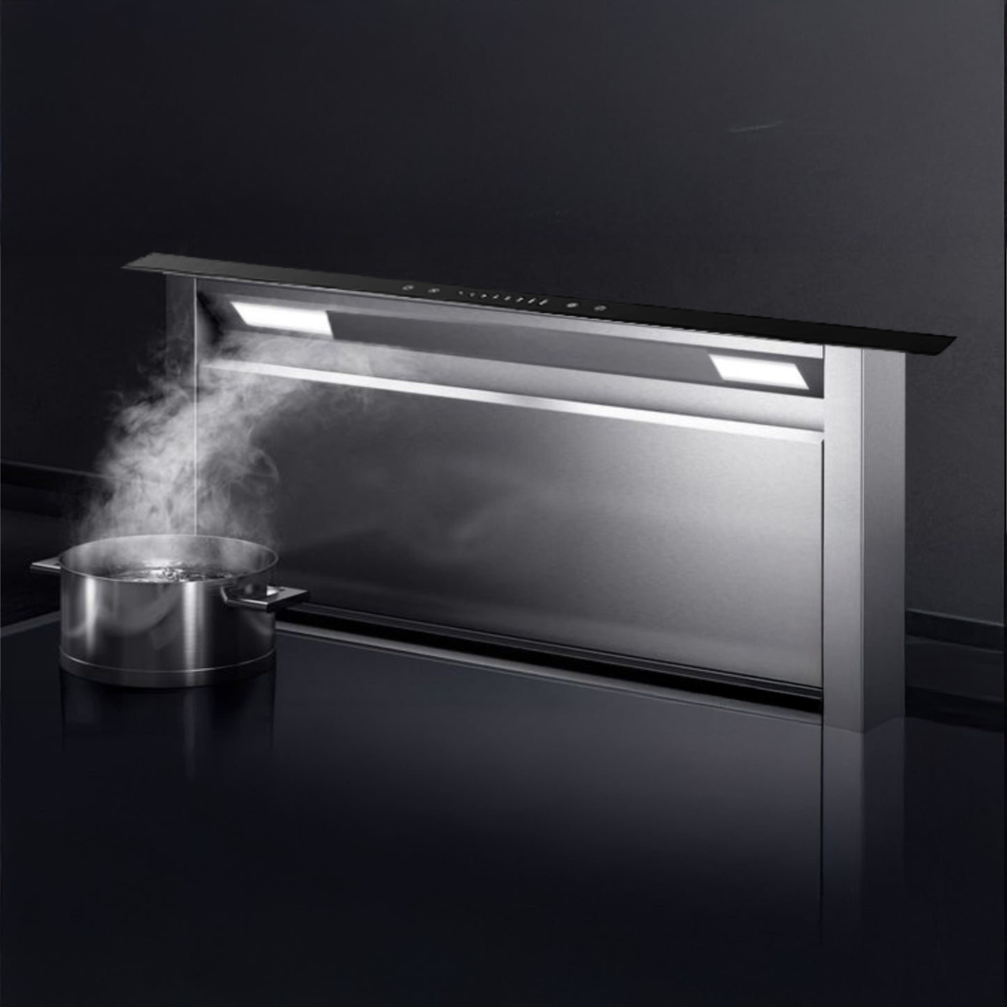 Totai 90cm Eclipse Downdraft Cookerhood Silver