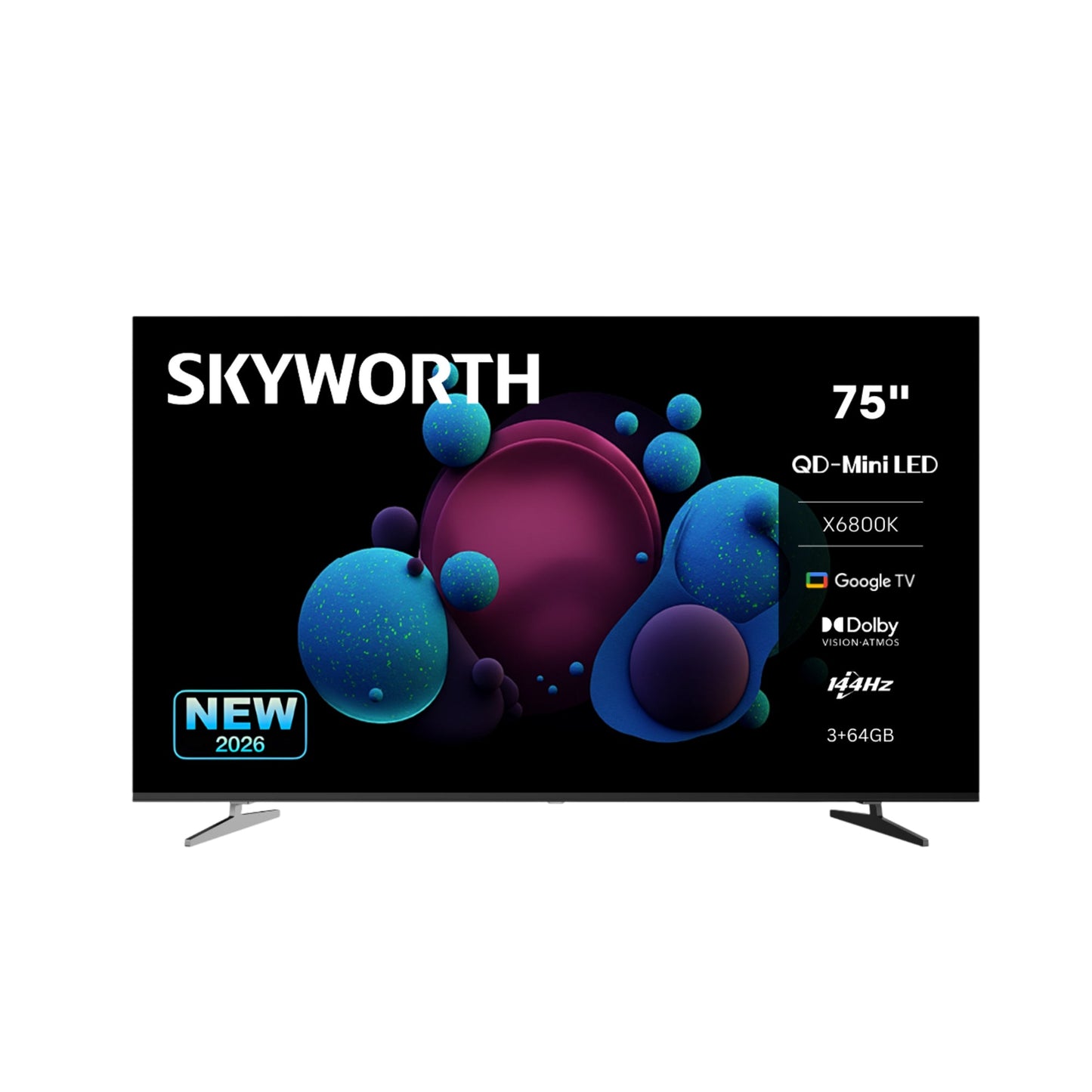 Skyworth 75 inch QD Mini LED Google TV 75X6800K