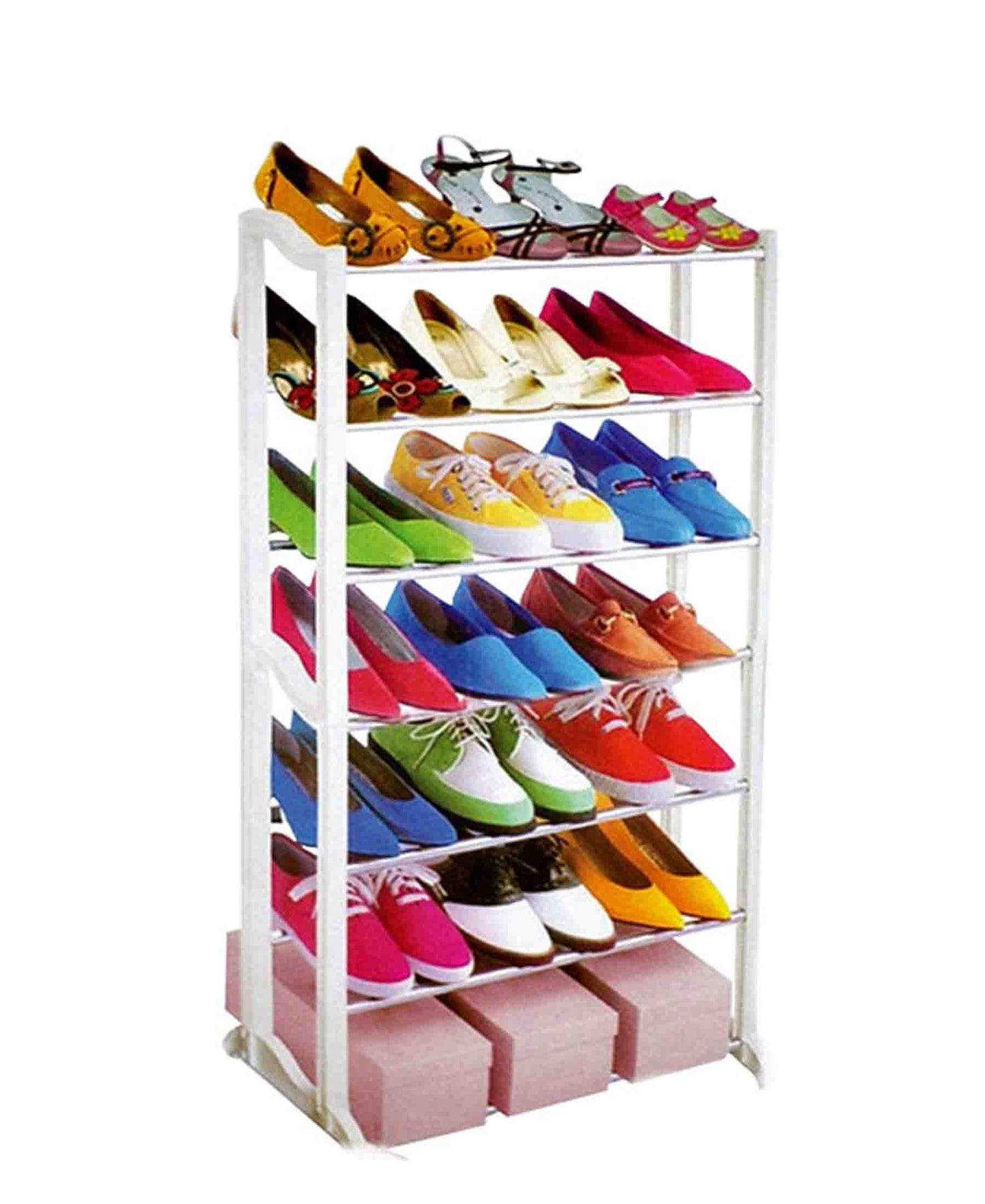 Fine Living 7 Tier Shoe Rack - White
