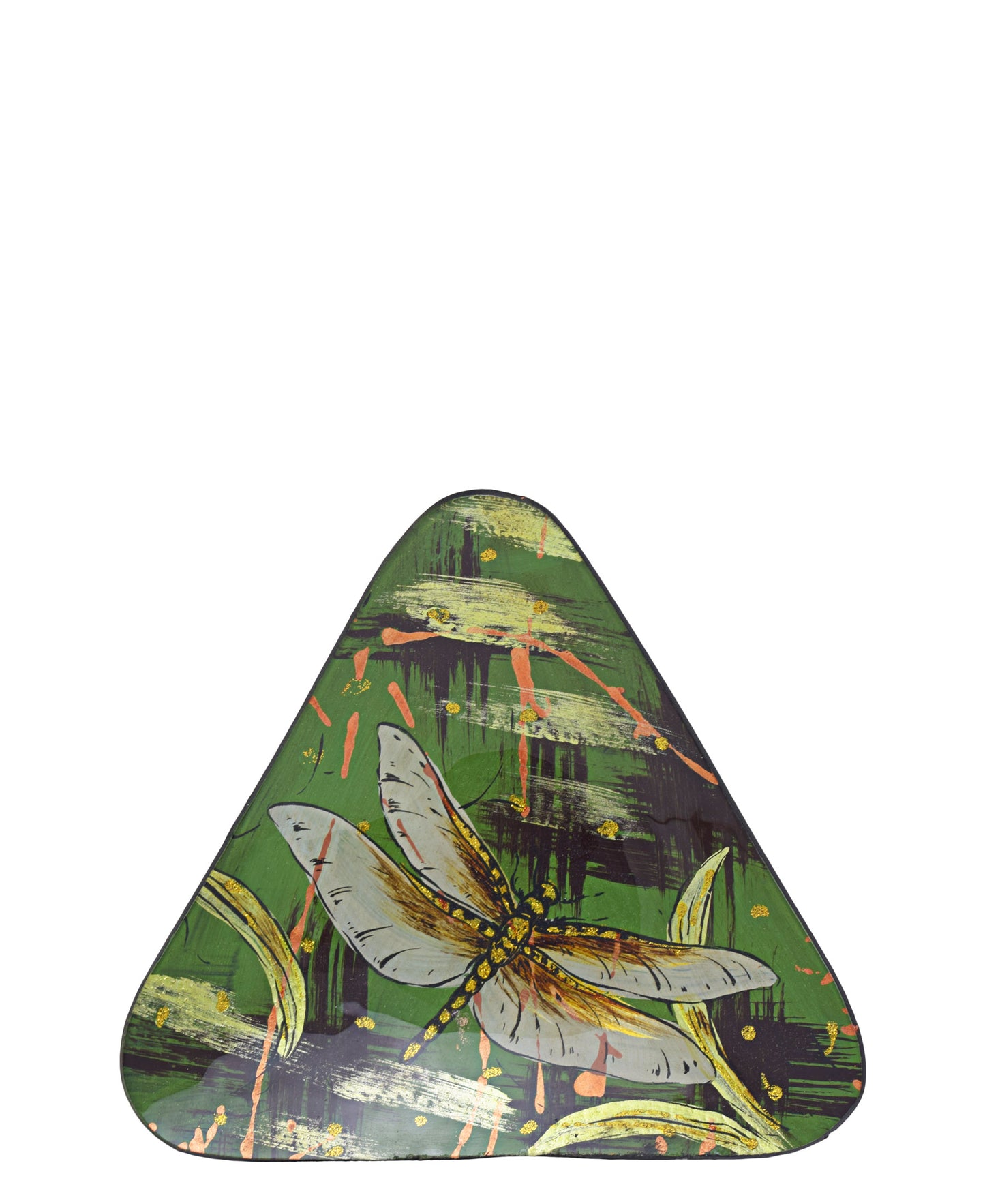 Kitchen Life Dragonfly Triangle Platter - Green