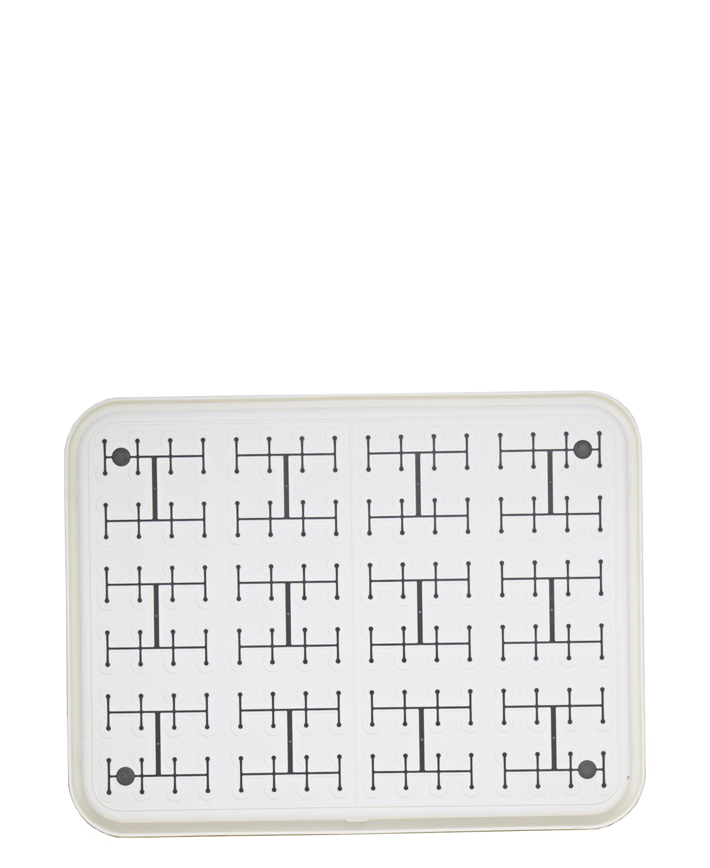 Table Pride Non Slip Plastic Food Tray - White