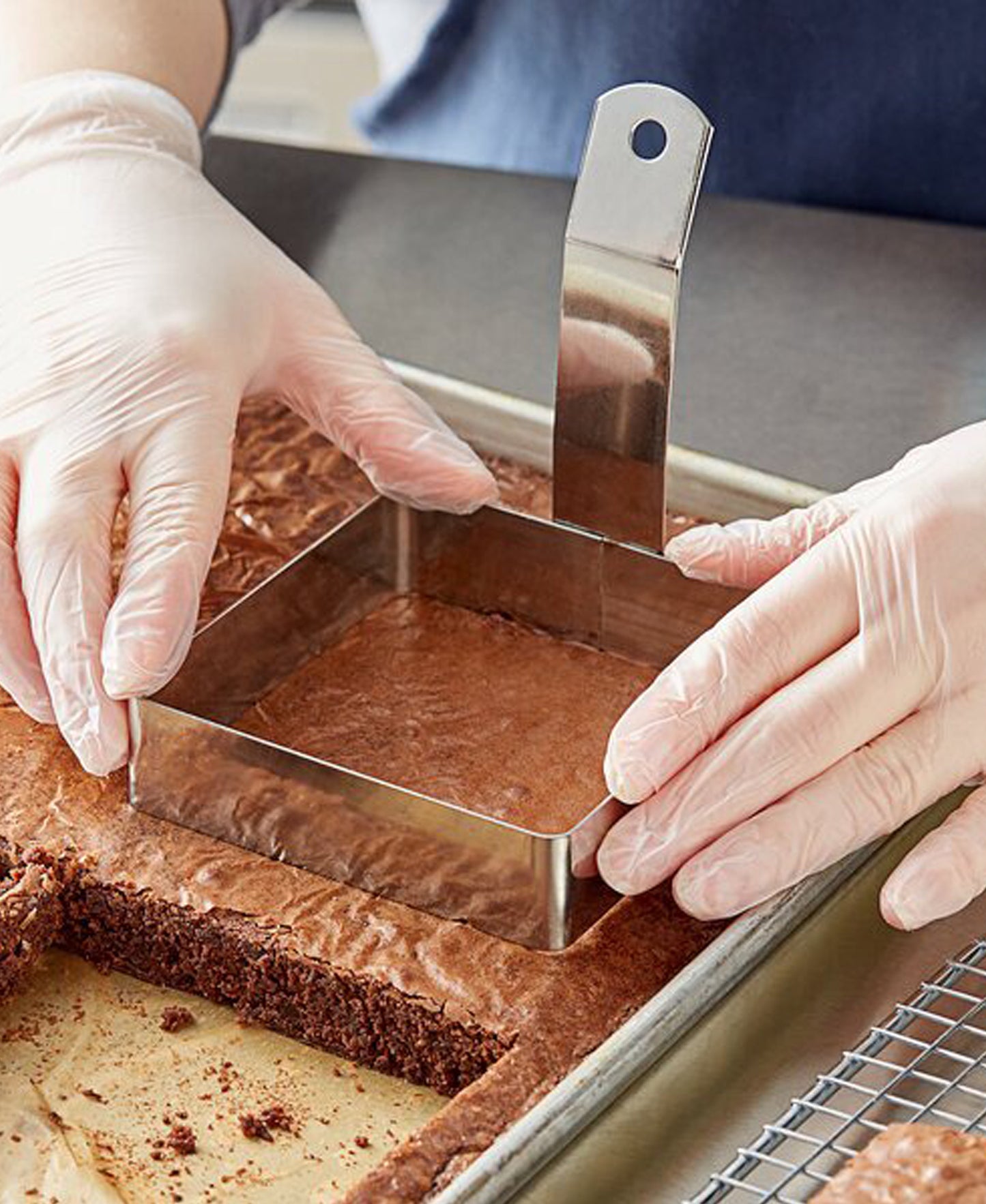 Kitchen Life 10cm Egg Ring Square - Silver