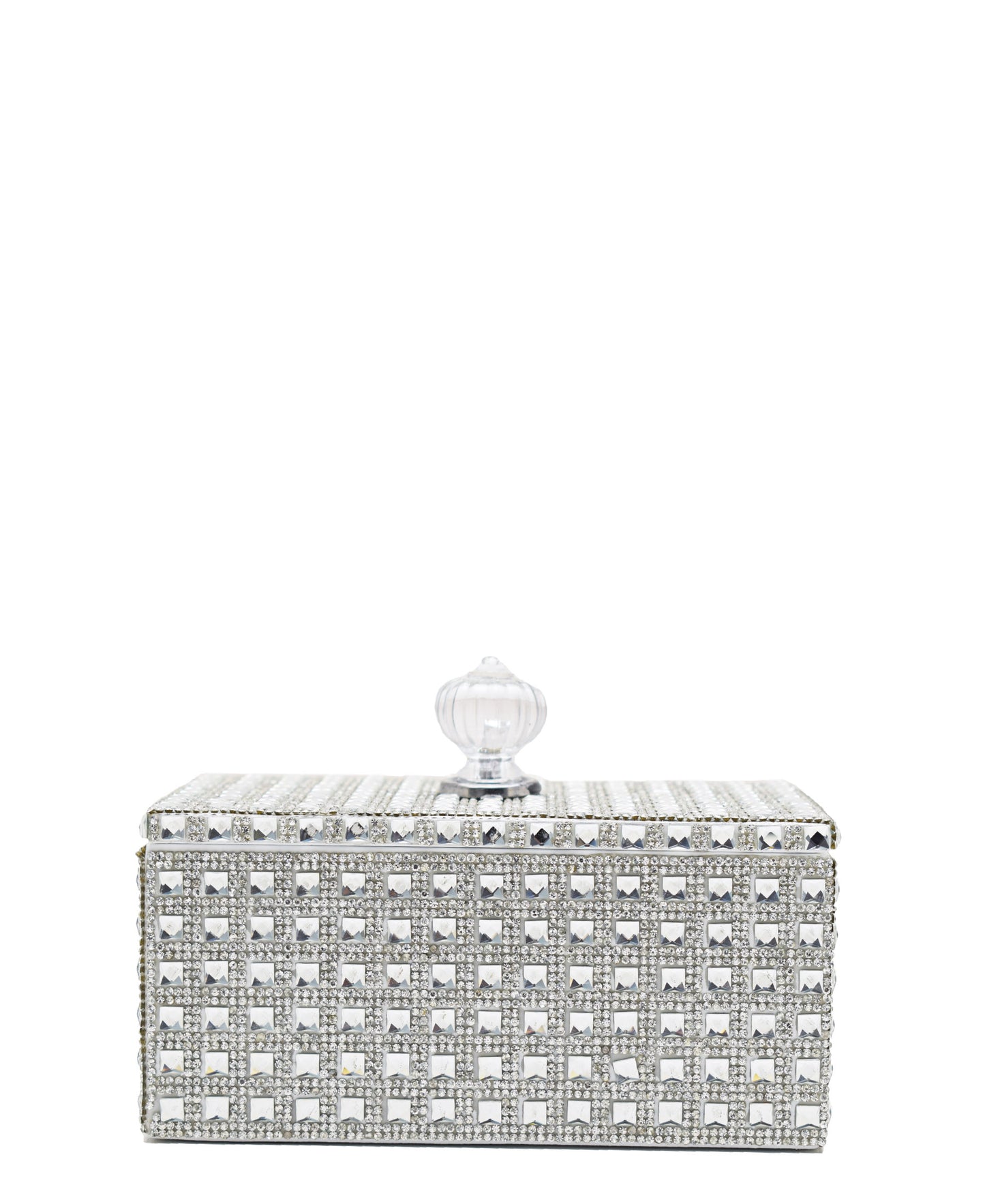 Urban Decor Full Diamond Jewellery Box - Silver