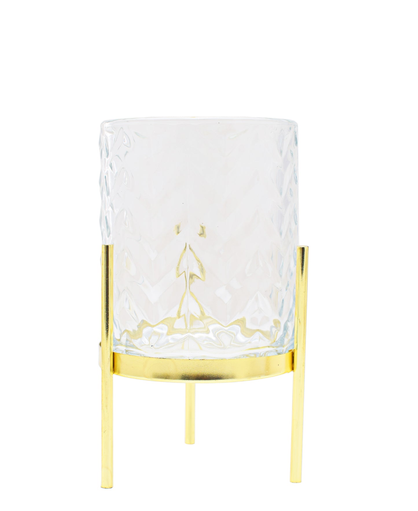Urban Decor Bella Clear Candle Holder - Gold