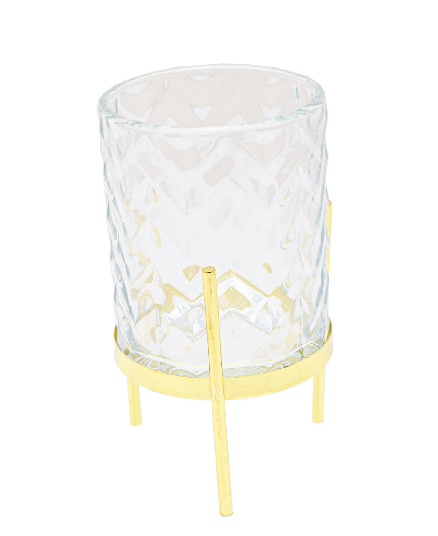Urban Decor Bella Clear Candle Holder - Gold