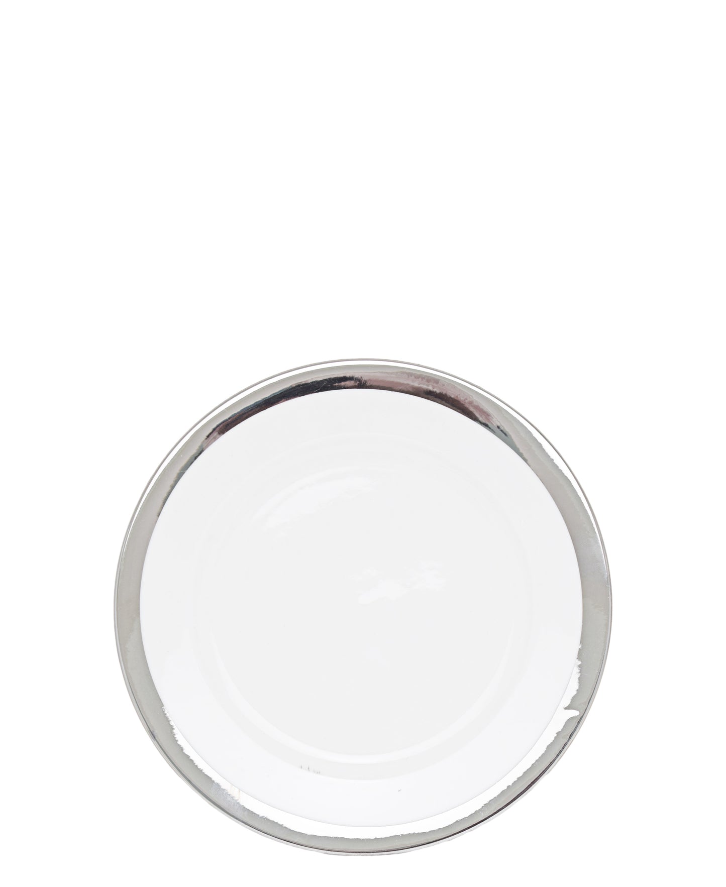 Kitchen Life Dinner 3 Piece Set - White and Silver Rim