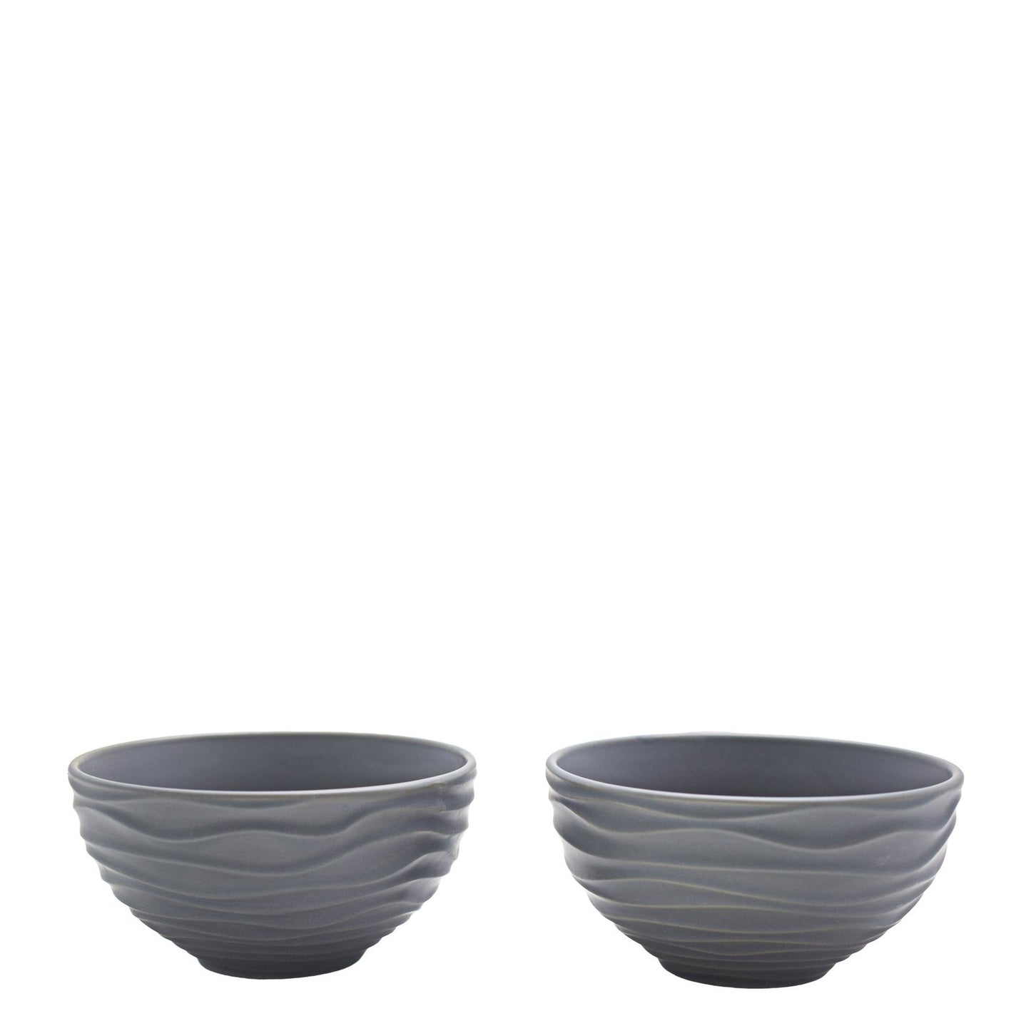 Eetrite Ripple Tapas 2 Piece Bowls - Charcoal