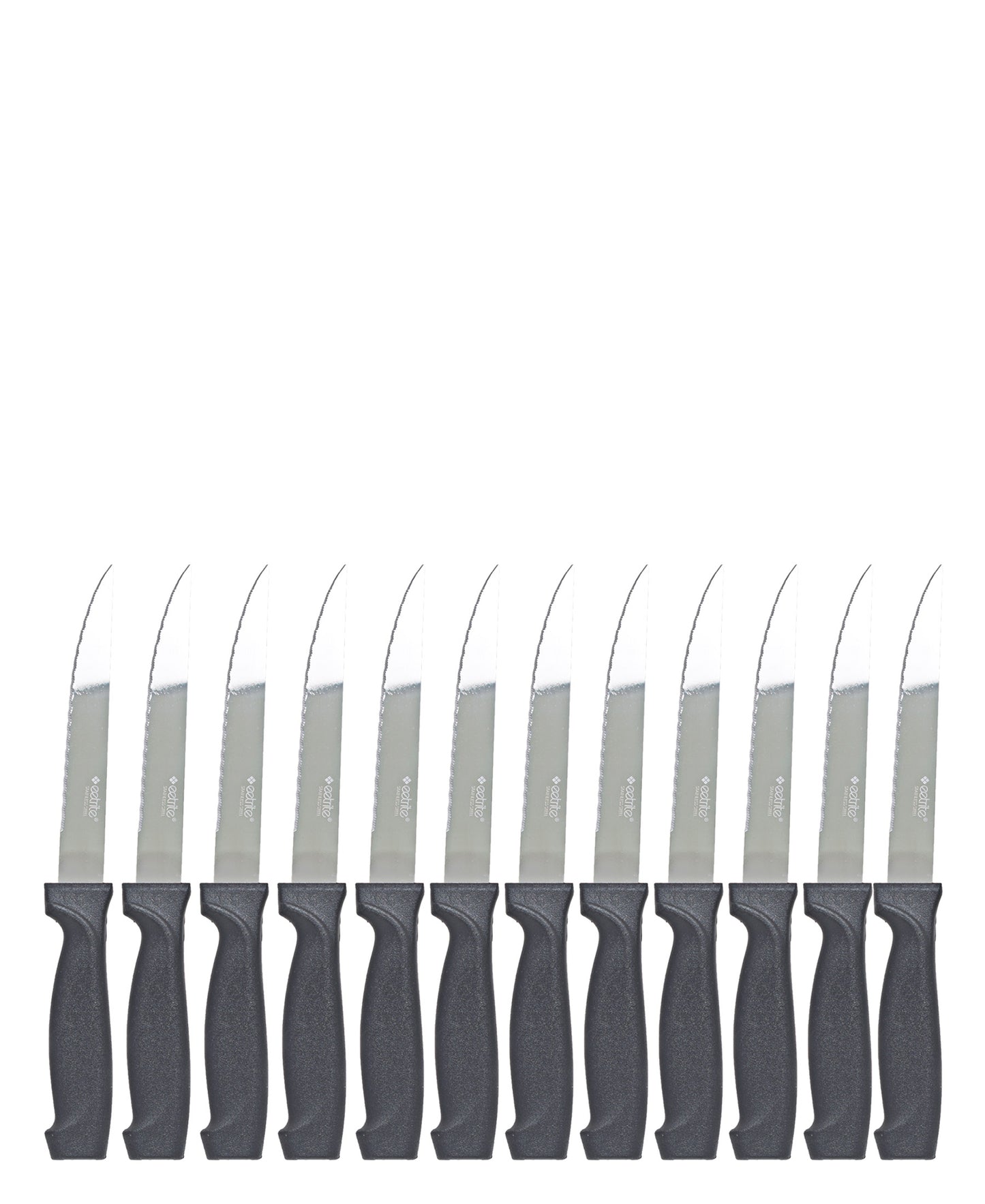 Kitchen Life 12 Piece Steak Knives Set - Black