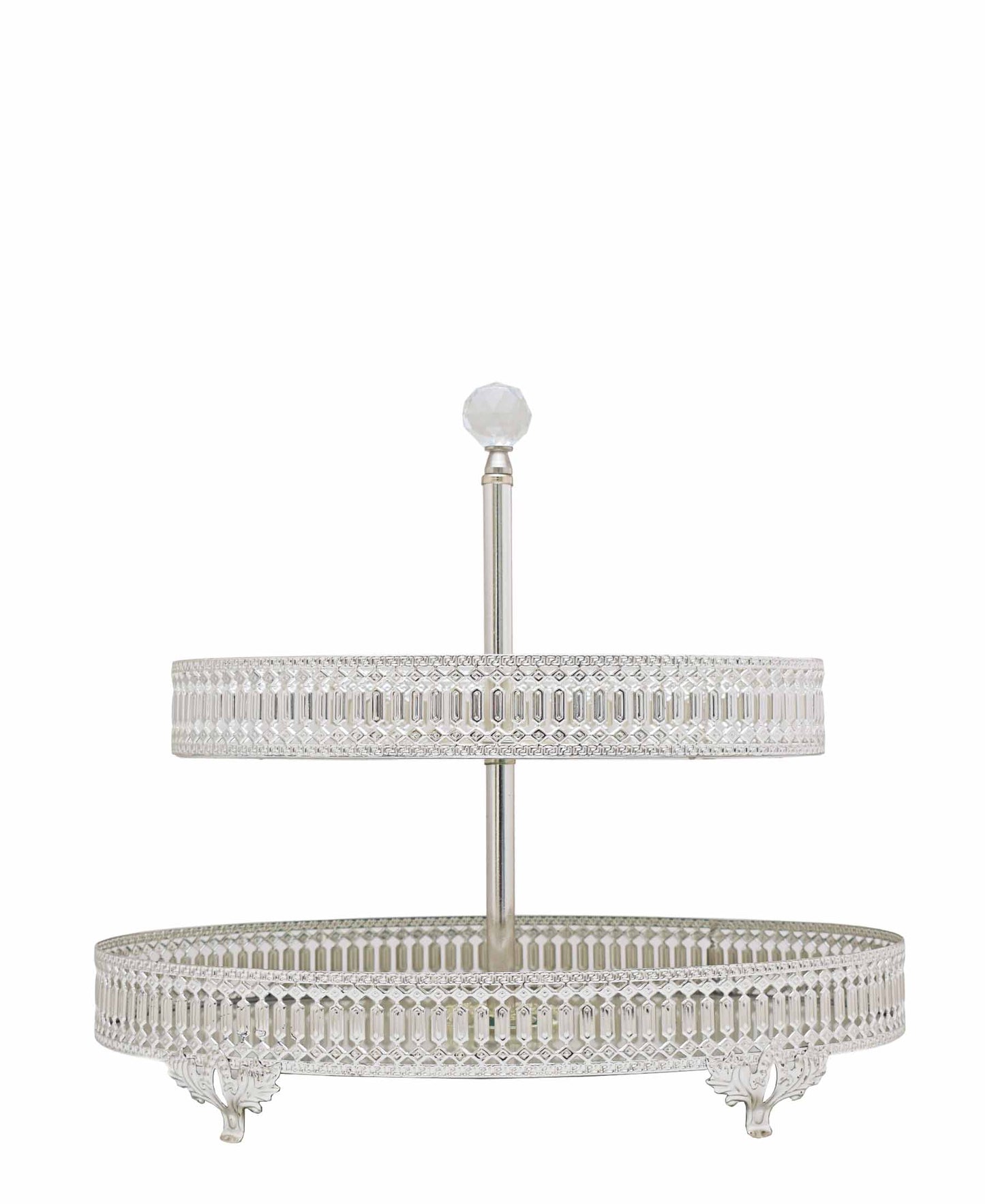 Bursa Collection 2 Tier Cookie Stand - Silver