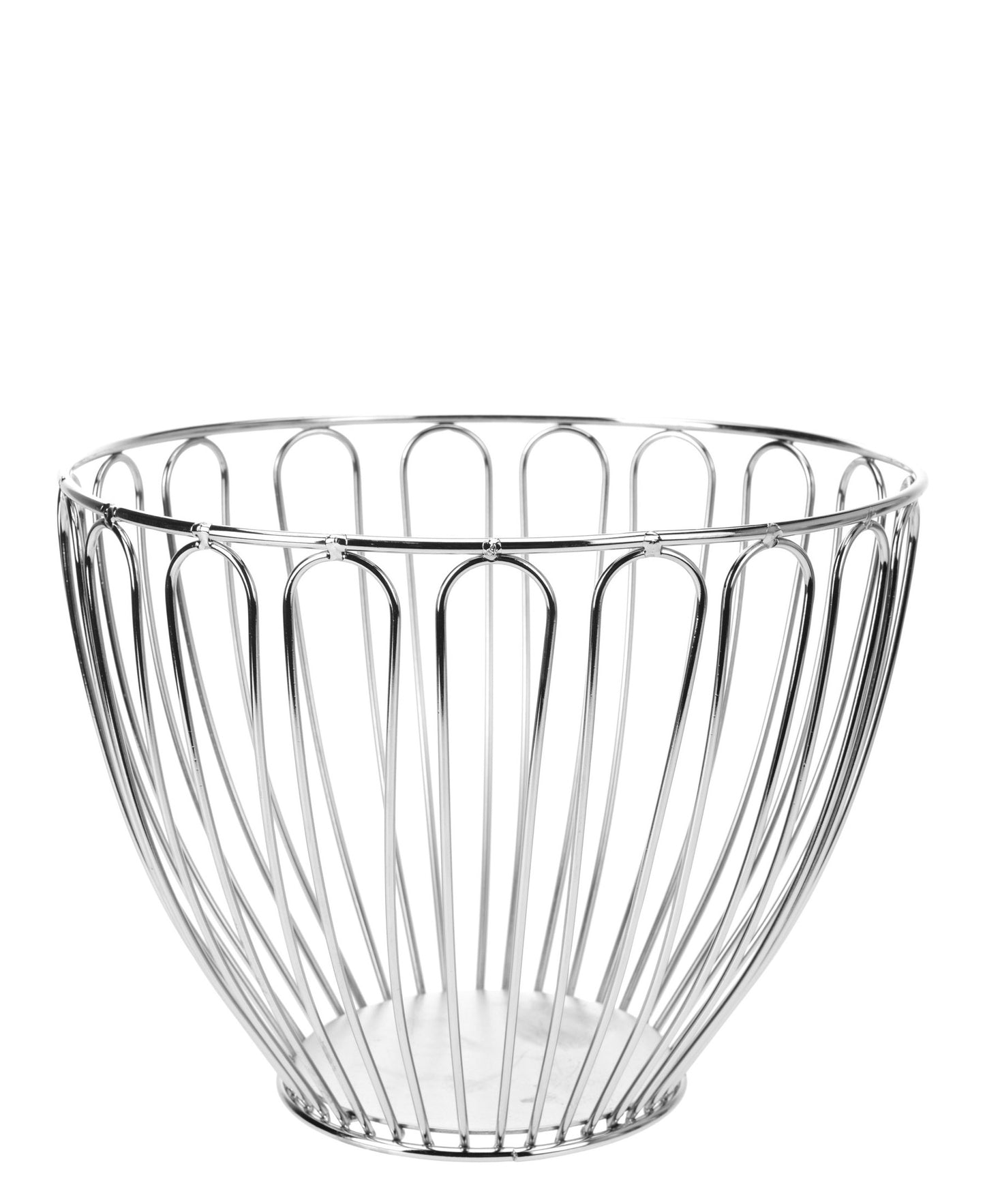 Kitchen Life Chrome Plated Fruit Basket 23.7cm - Silver