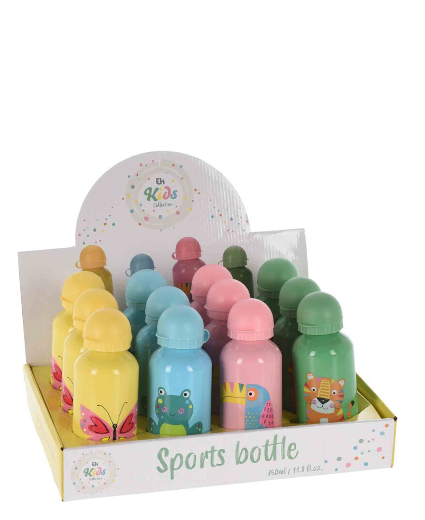 Kiddies Sport Bottle 350ML With Animal Print - Blue