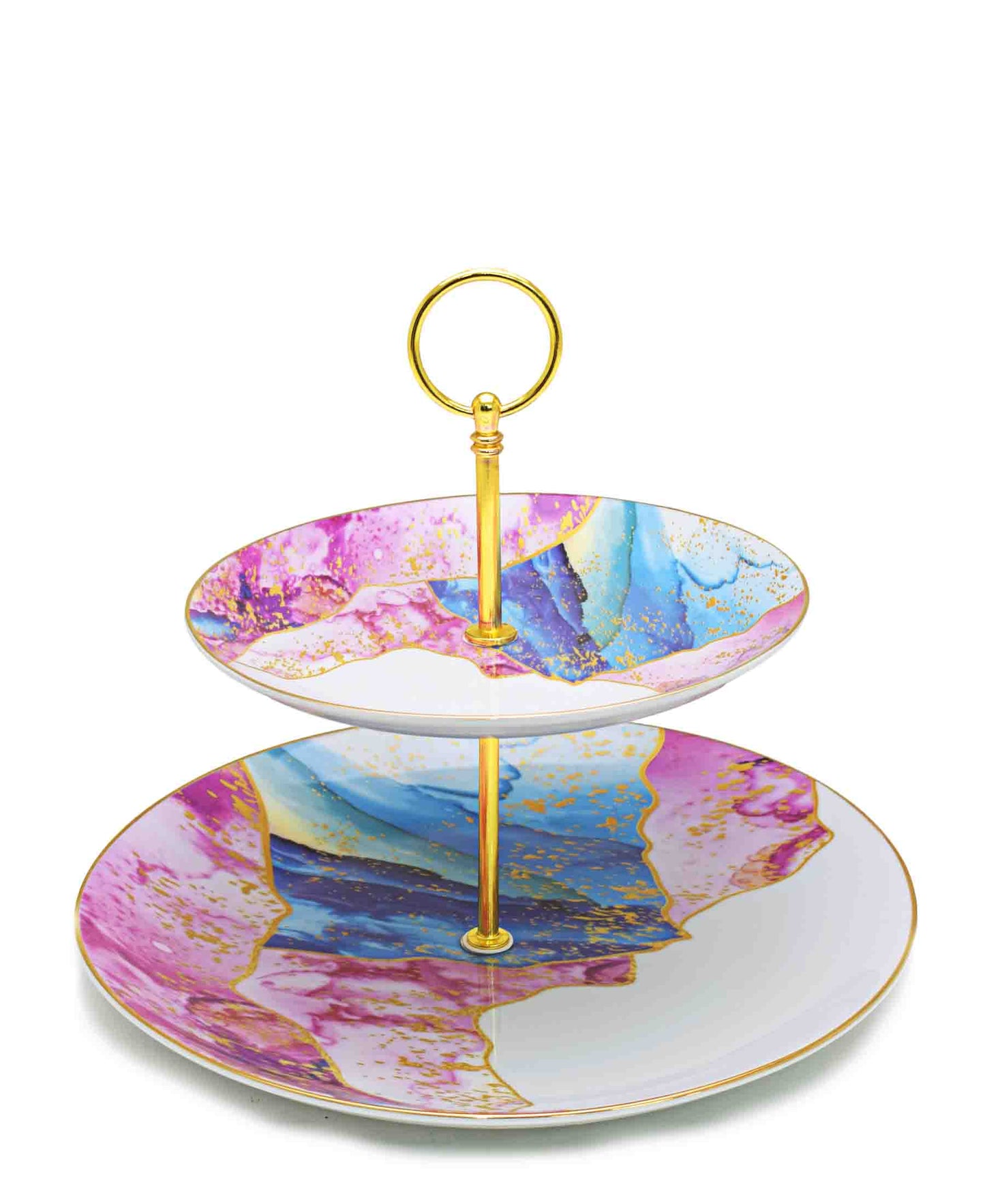 Kitchen Life 2 Tier Cake Stand - Floral White