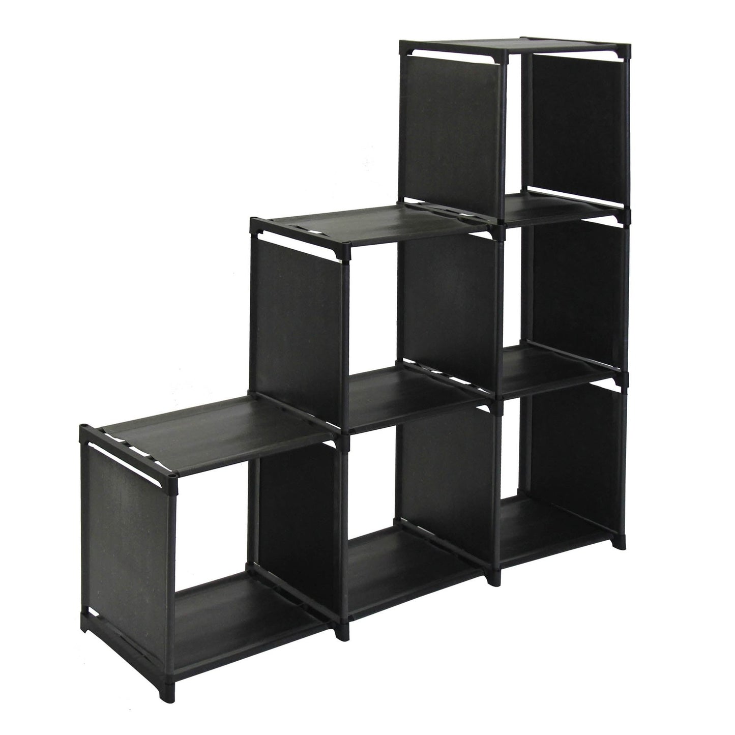 Fine Living 6 Piece Stairwell Shelf - Black