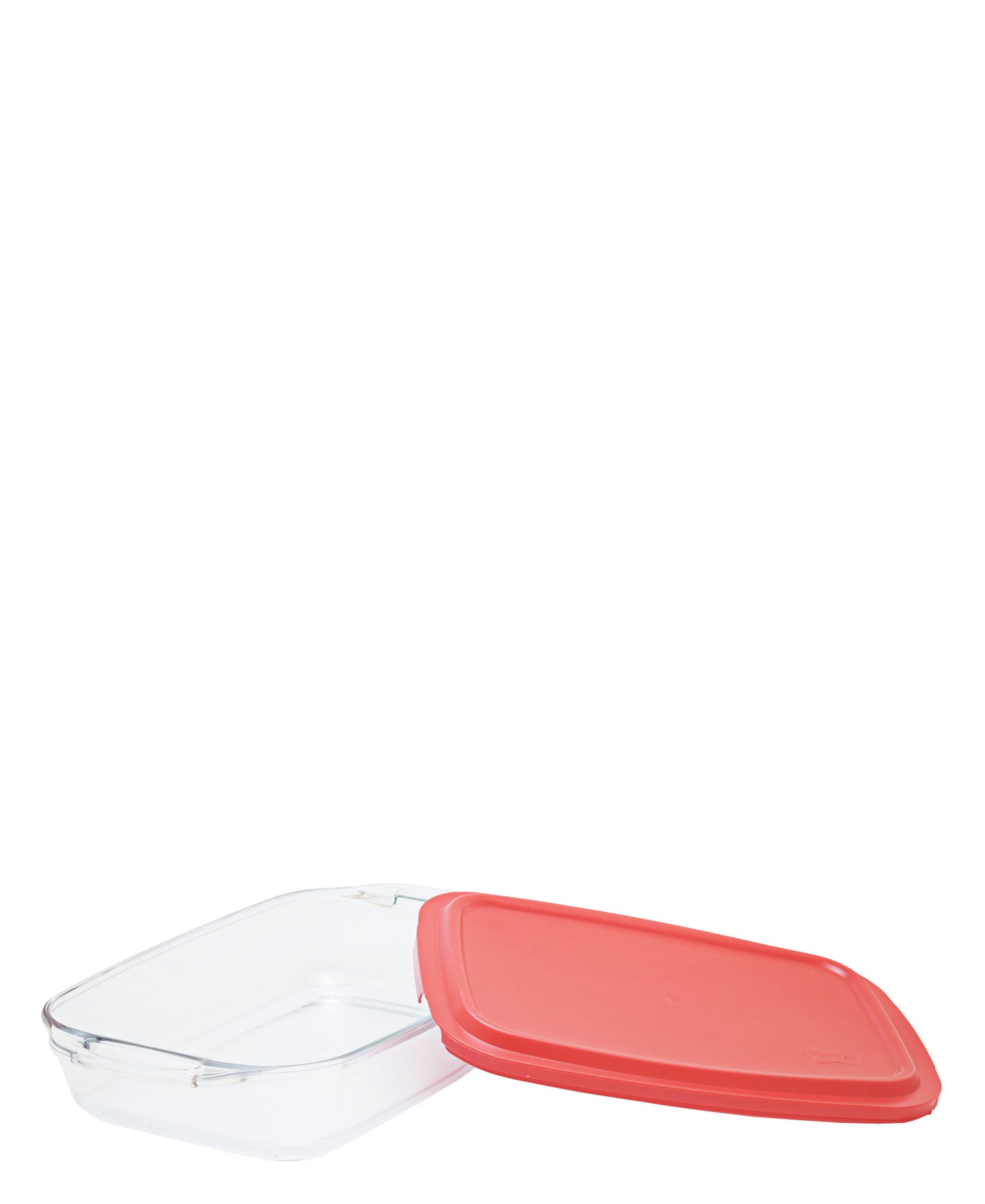 Marinex Seletta Roaster With Handles 37.1cm - Transparent With Red Lid