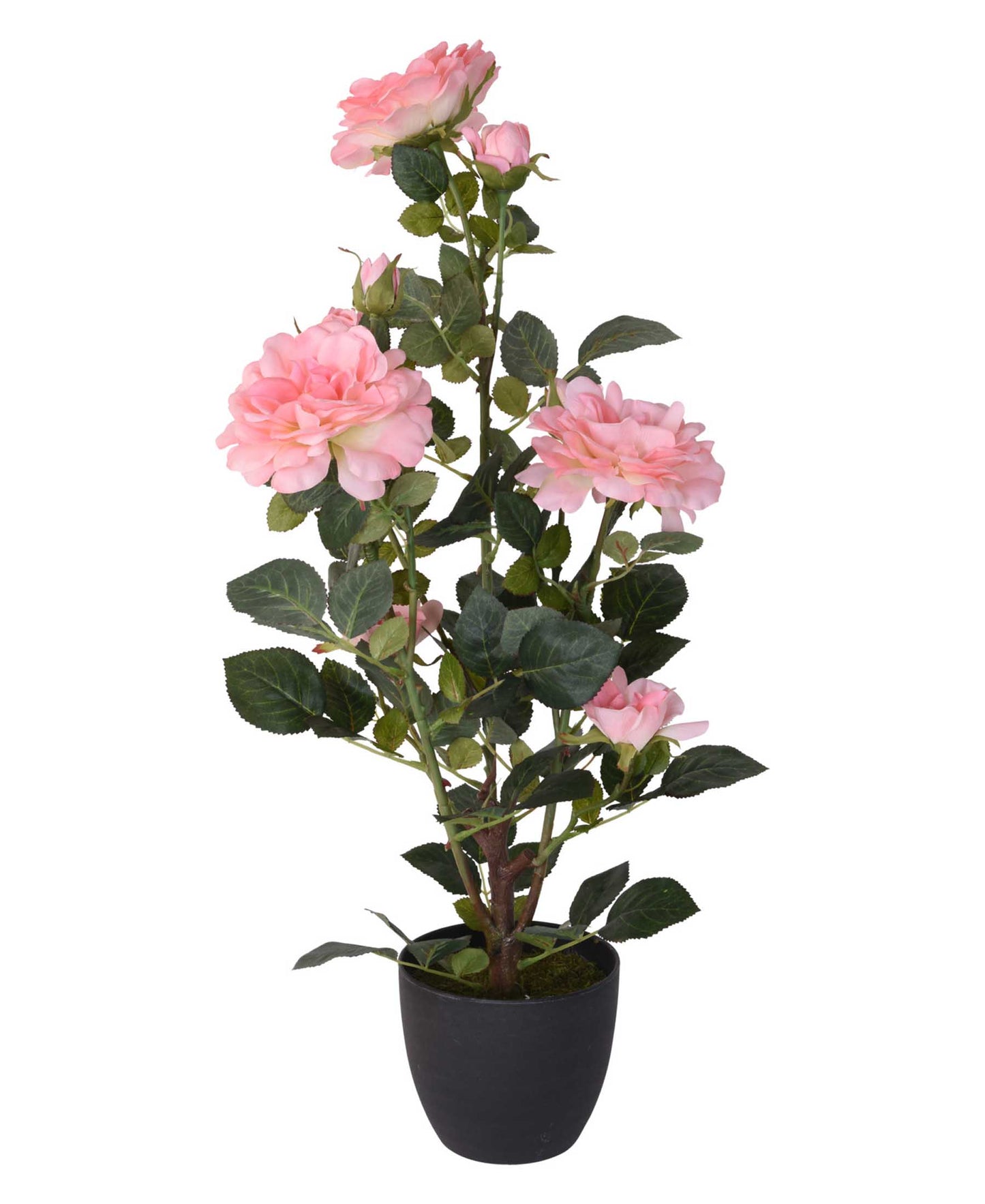 Urban Decor Artificial 70CM Rose Plant In Pot - Pink