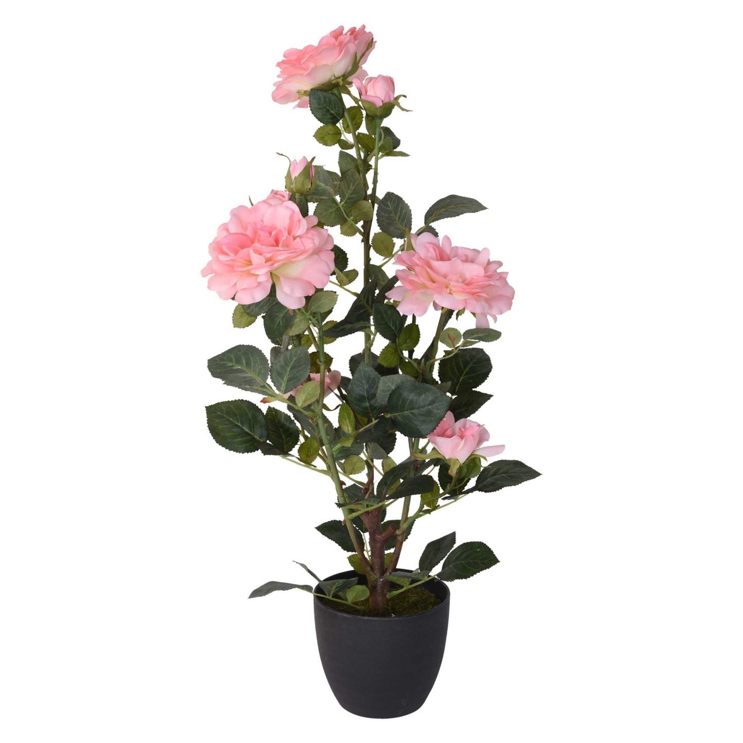 Urban Decor Artificial 70CM Rose Plant In Pot - Pink