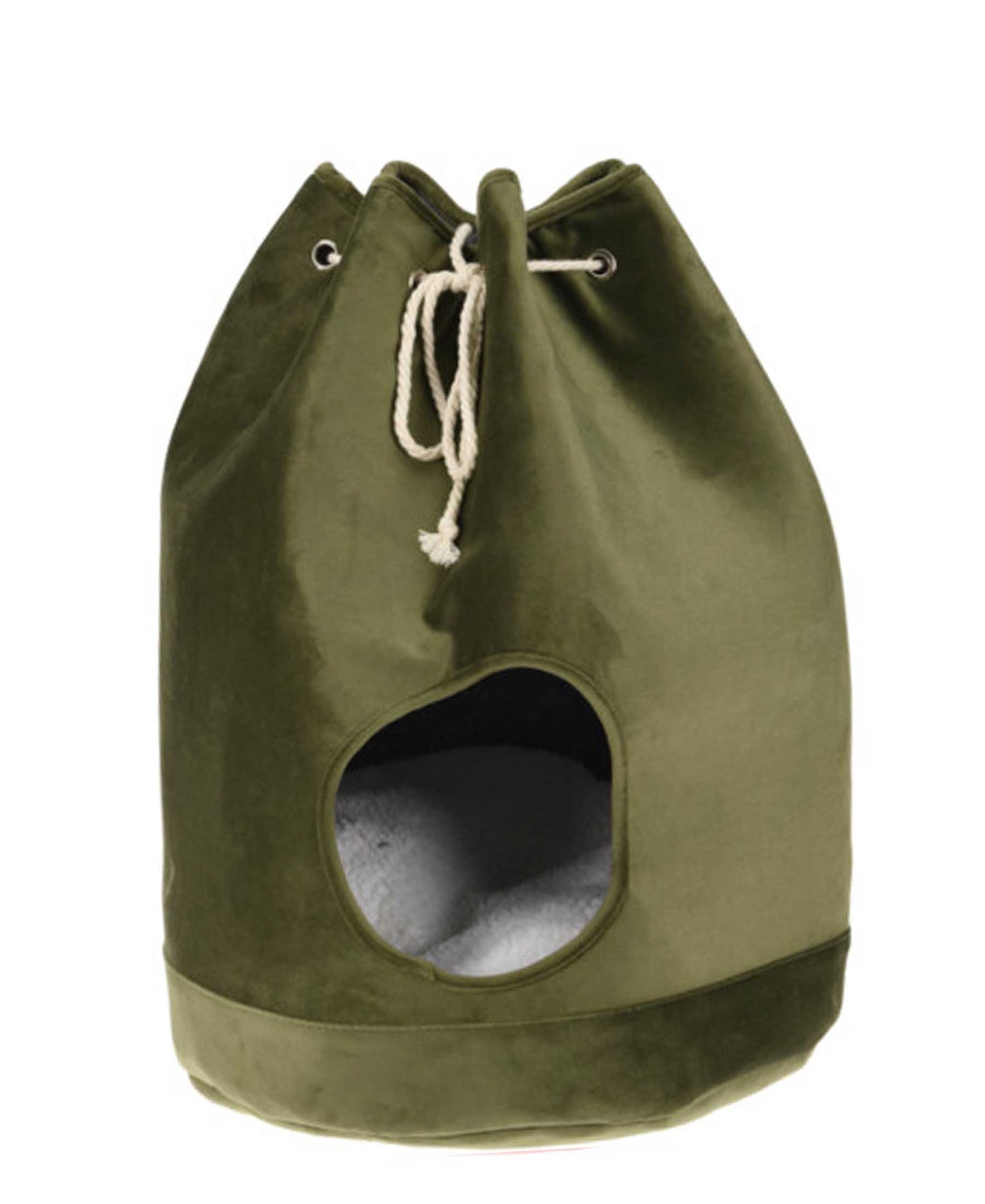 Urban Decor Soft Fleece Cat House Hut With Pillow - Green