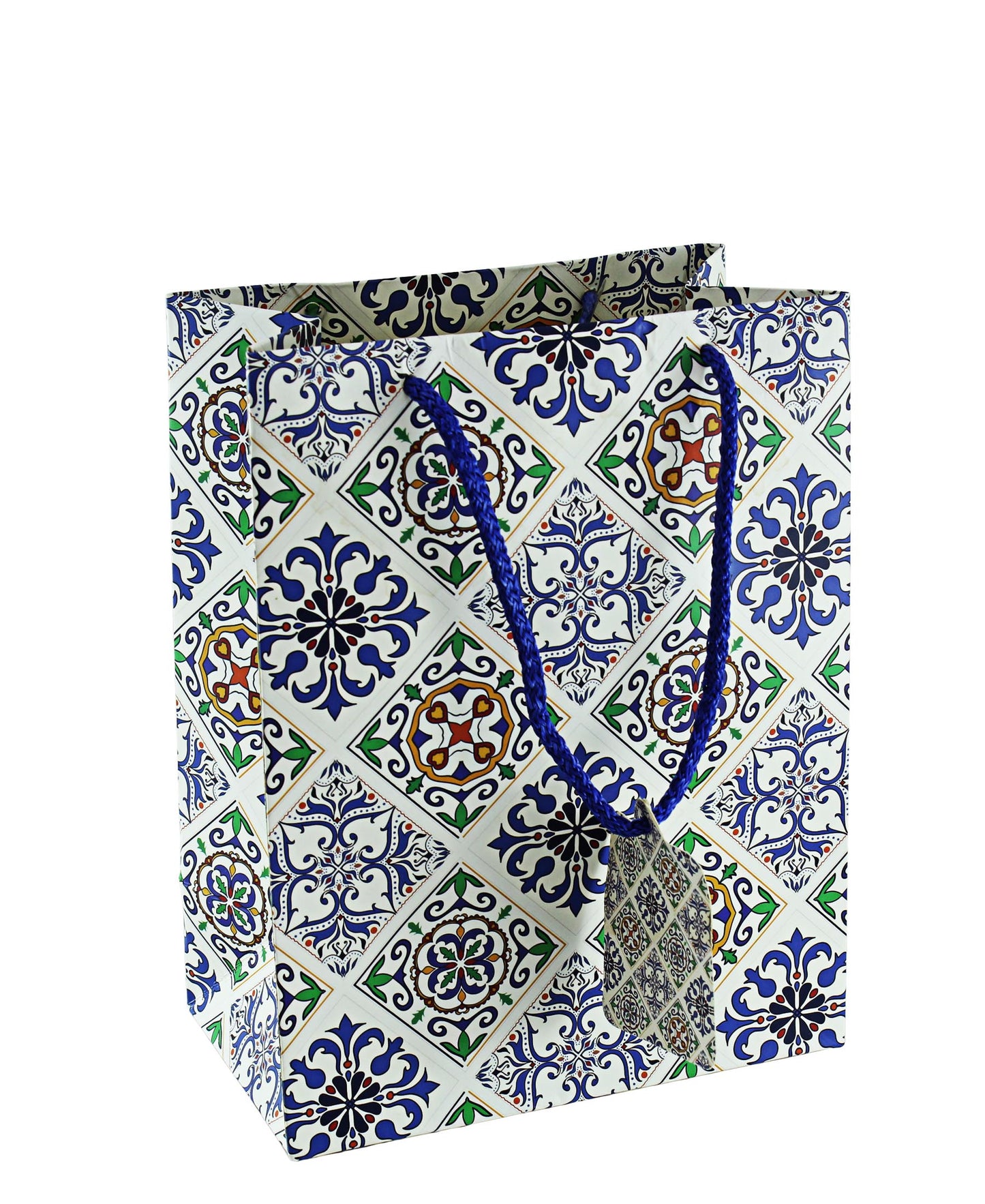 Urban Decor Sienna Gift Bag Small Mixed - Blue & White