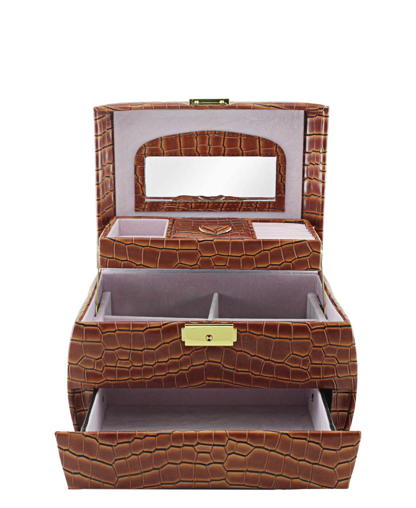 Urban Decor Jewellery Box 3 Levels - Brown