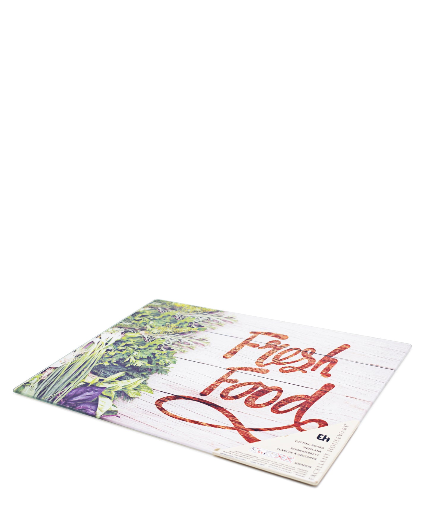 Excellent Houseware Glass Cutting Board - White & Red