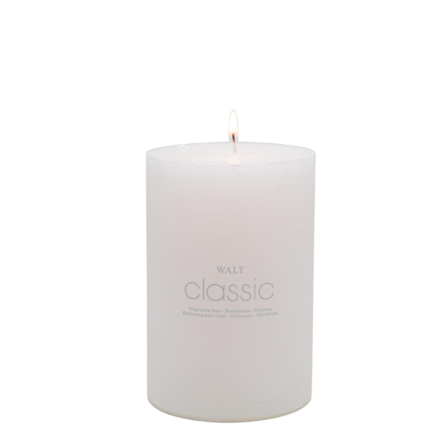 Urban Decor Candle Pillar 10 x 15cm - White