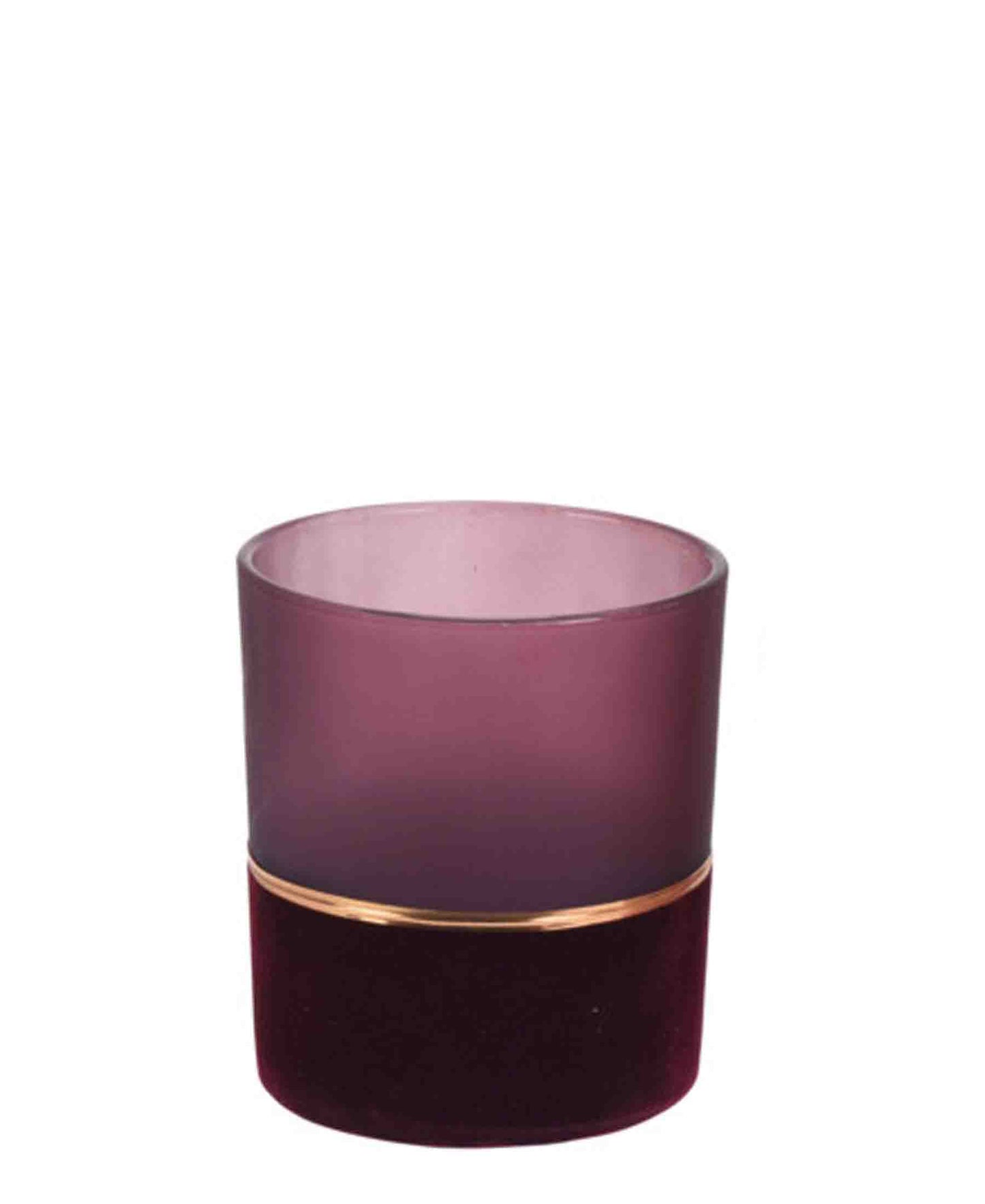 Urban Decor Velvet 10cm Tealight Holder - Purple