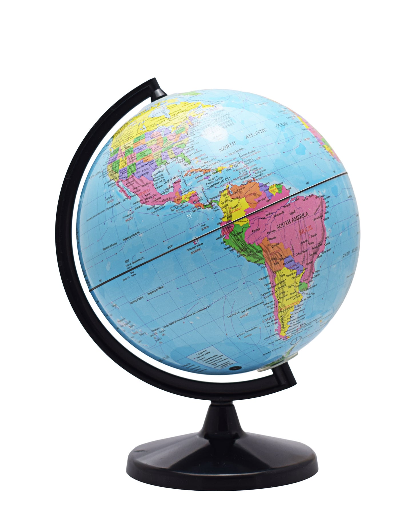 Urban Decor Retro World Globe 10cm With Stand - Blue