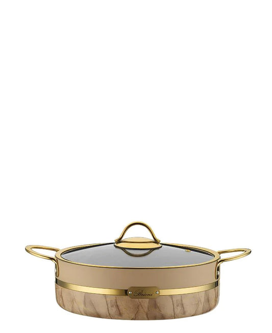 Brioni Selection 26cm Granite Flat Pot - Beige