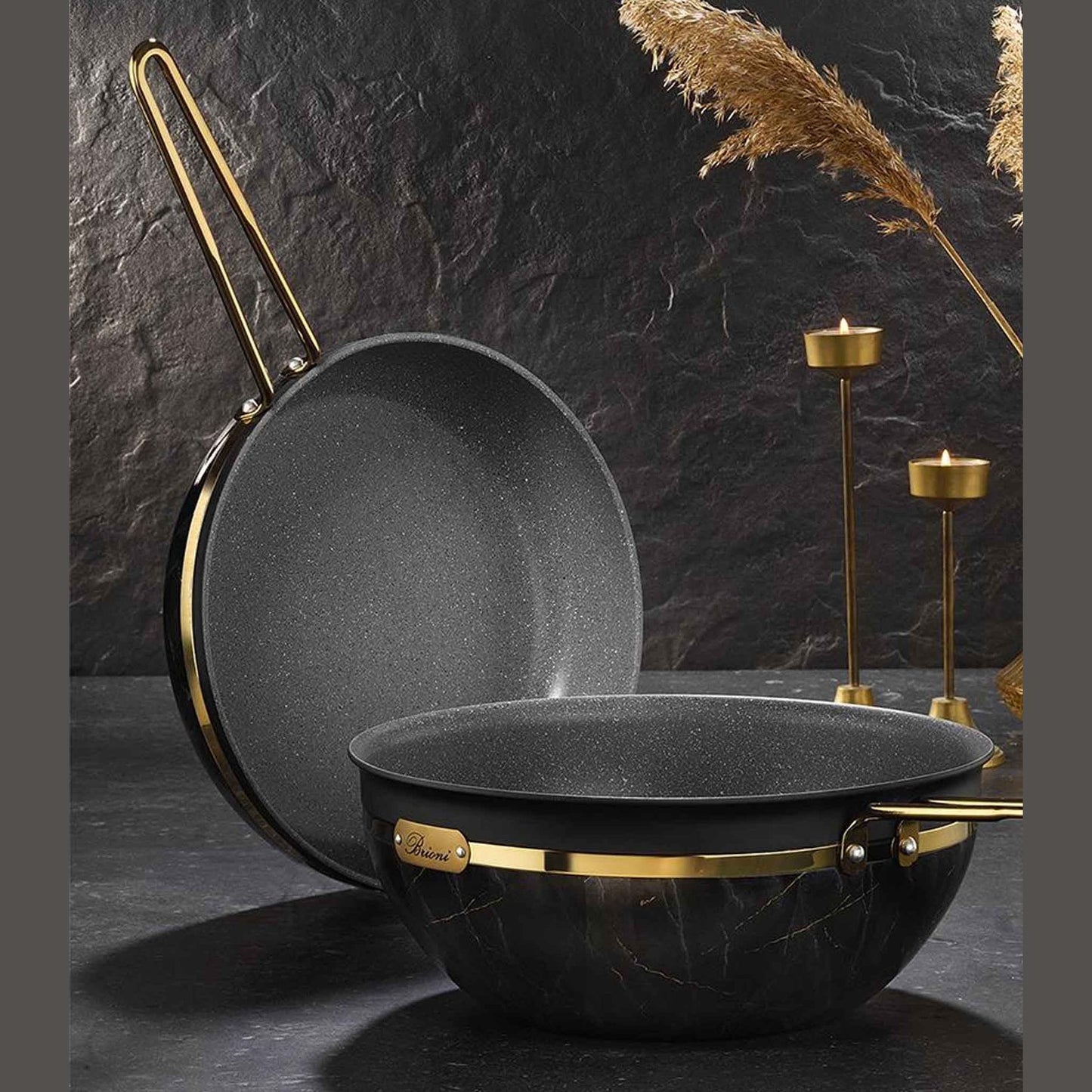 Brioni Selection 24cm Granite Fry Pan - Black