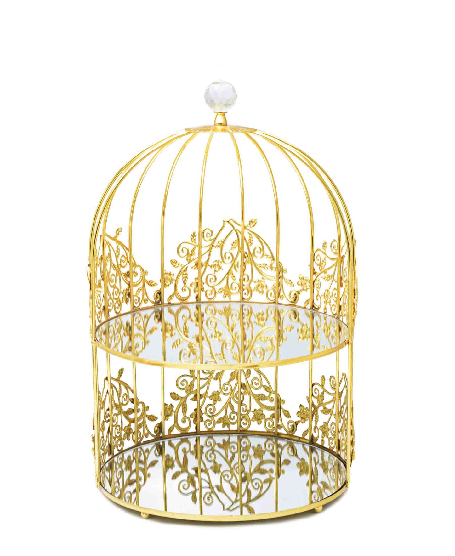 Bursa Collection 2 Tier Serving Stand Mirror - Gold