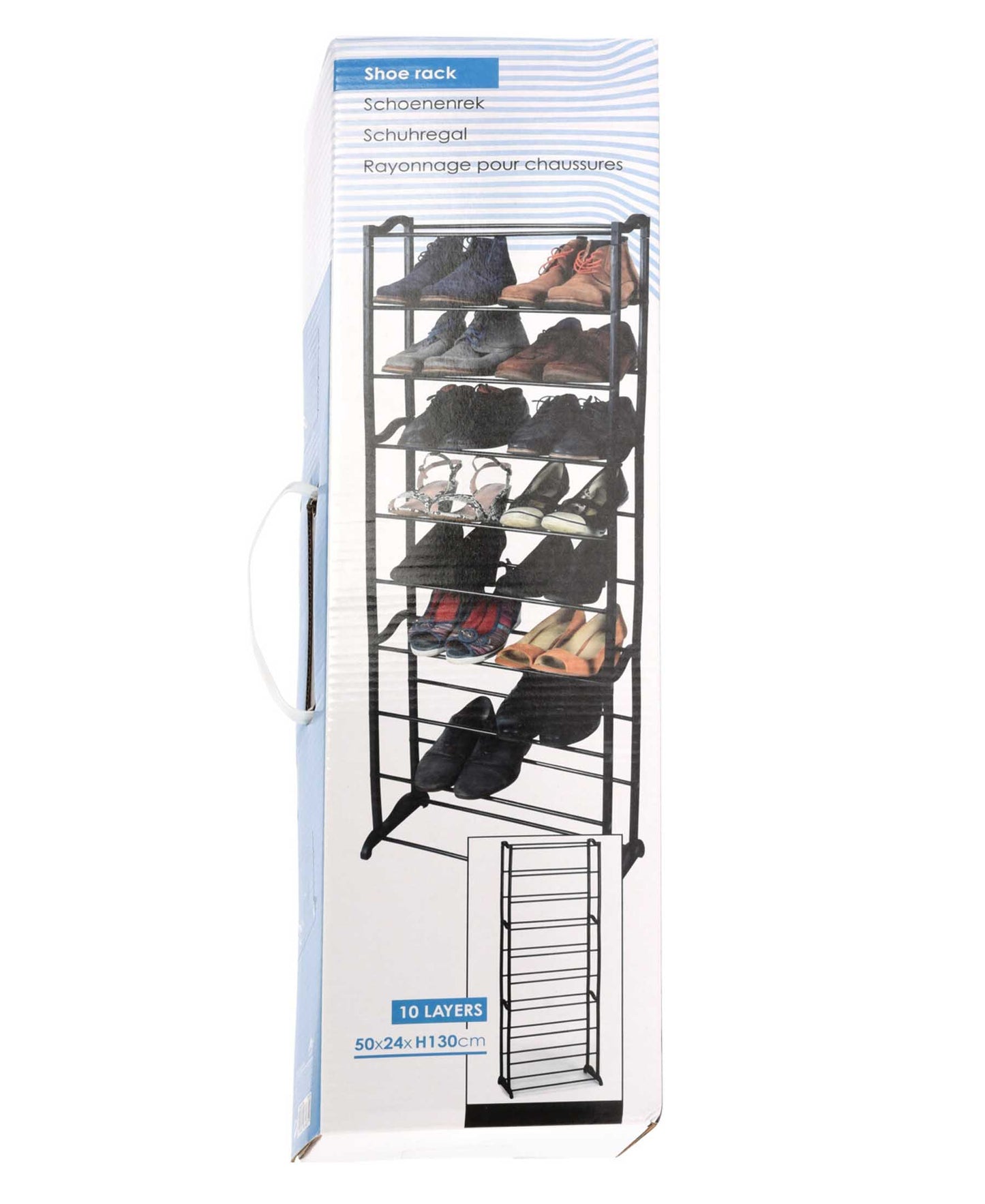Storage Solutions 10 Layers Shoe Rack - Black