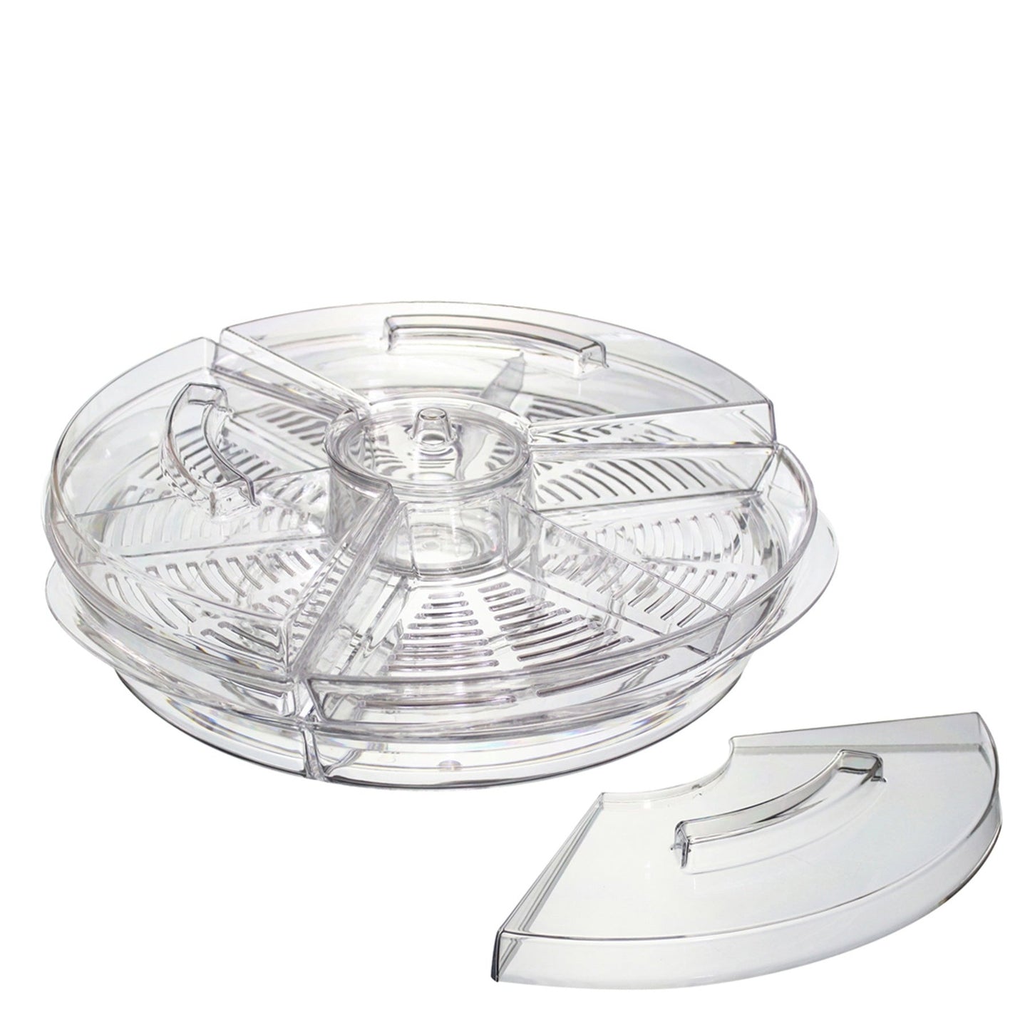 Circleware Acrylic 9 Section Serving Tray - Clear