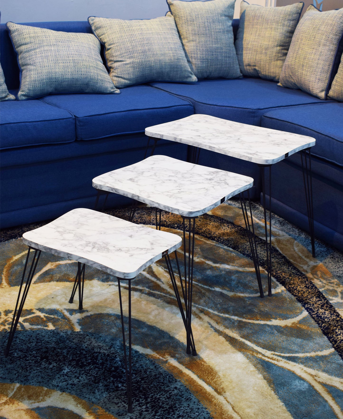 Urban Decor Coffee Side Table 3 Piece - White