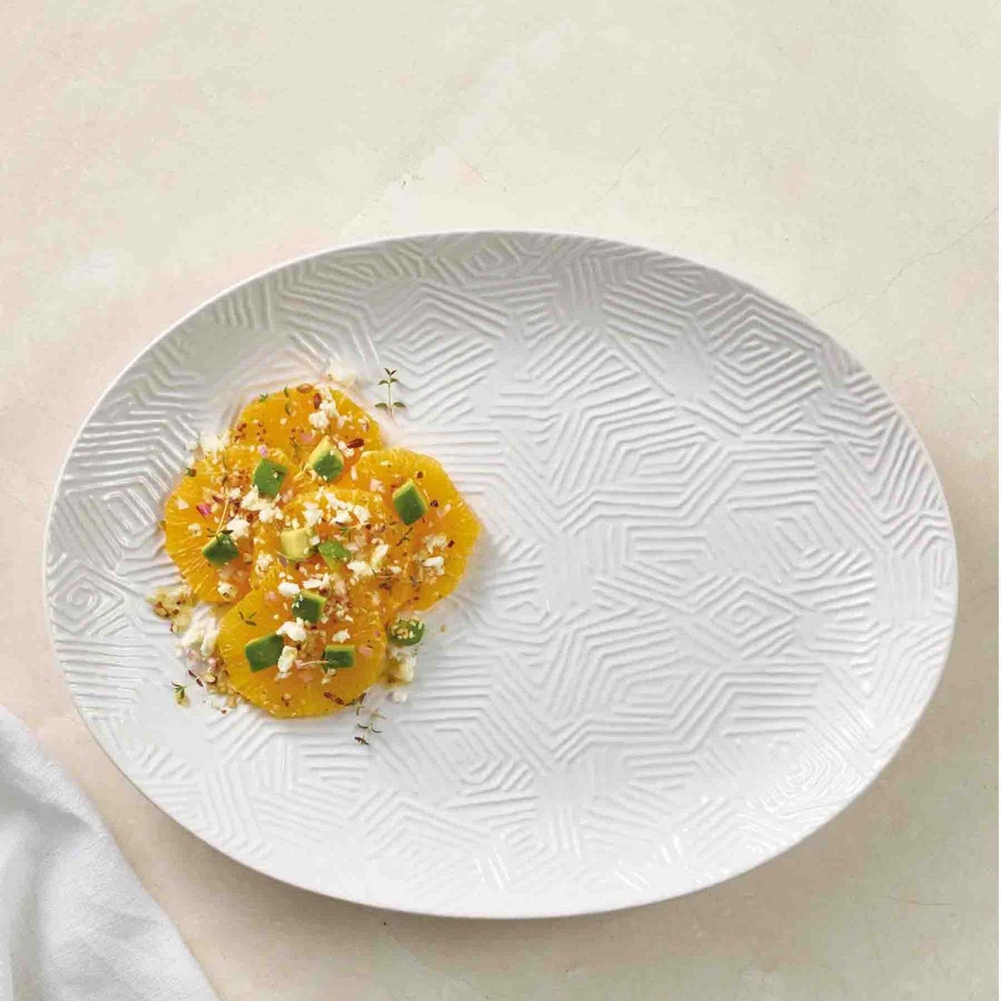 Maxwell & Williams Dune Oval Platter, 36cm - White
