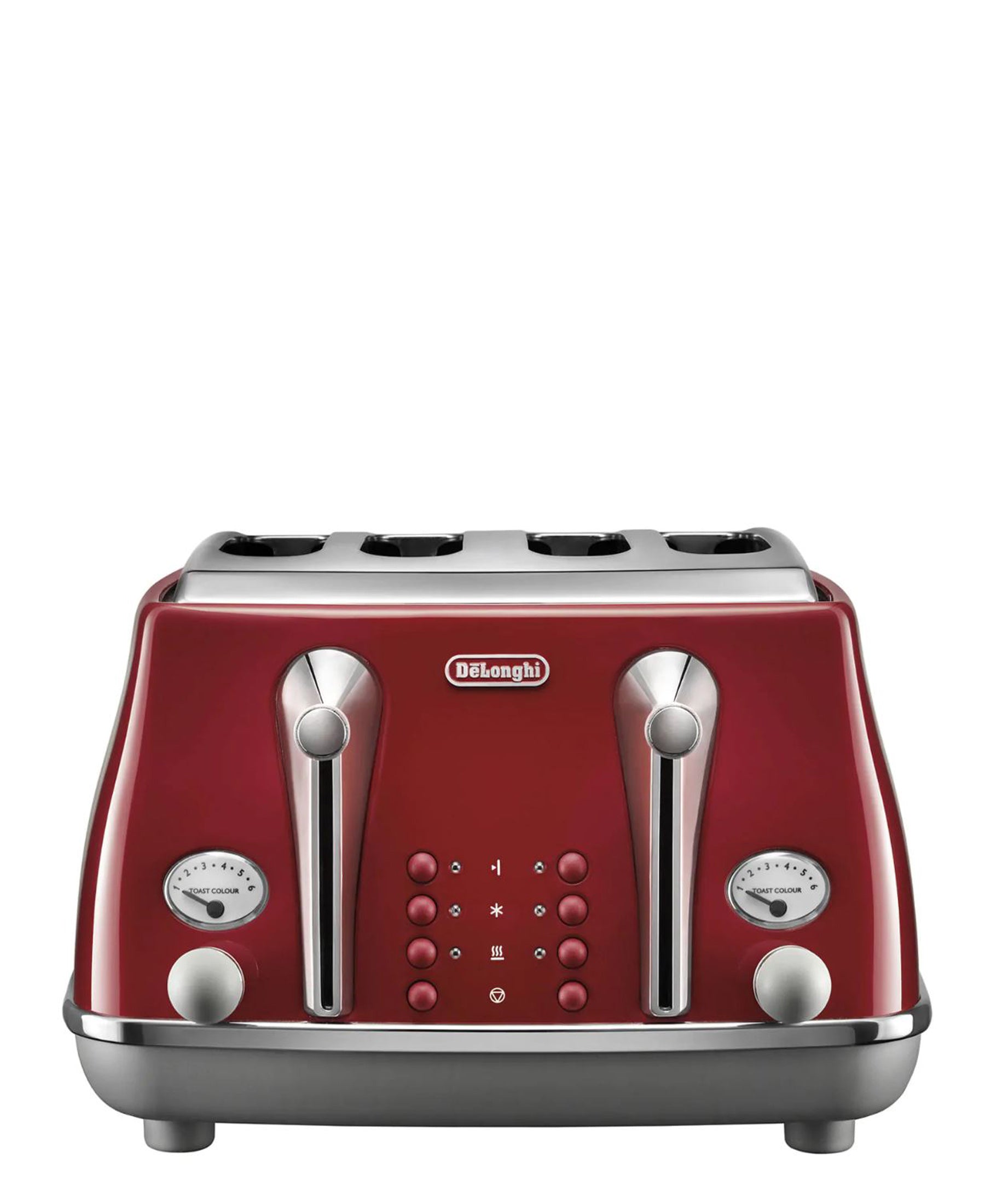 DeLonghi Icona Capitals 4 Slice Toaster Tokyo Red CTOC4003.R