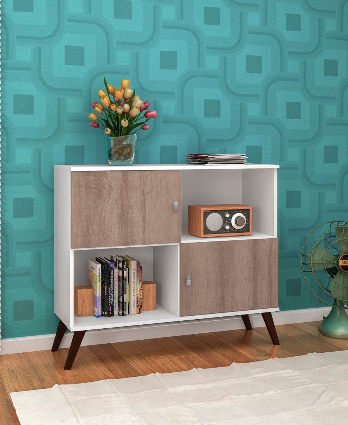 Exotic Designs Side Cabinet - White