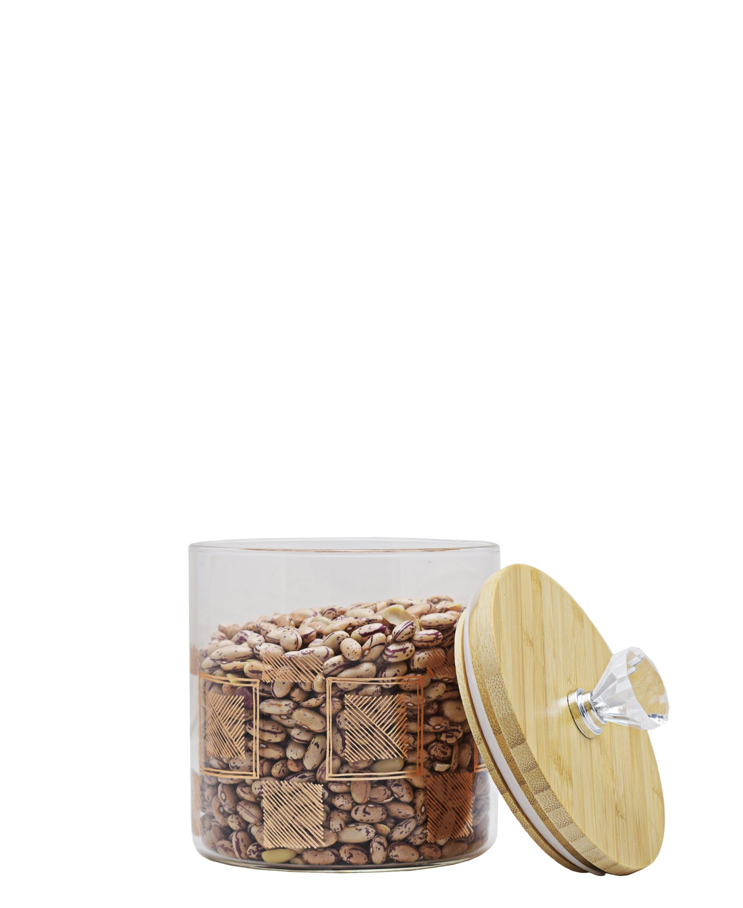 Kitchen Life Small Borosilicate Decals Canister - Clear