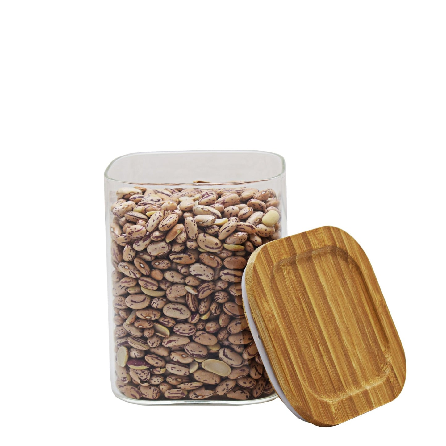 Kitchen Life 950ml Borosilicate Square Canister - Clear