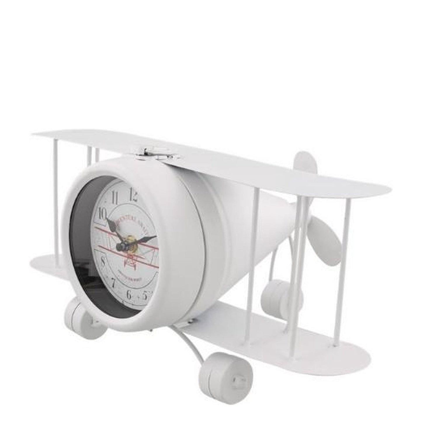 Urban Decor Retro Clock Airplane - White