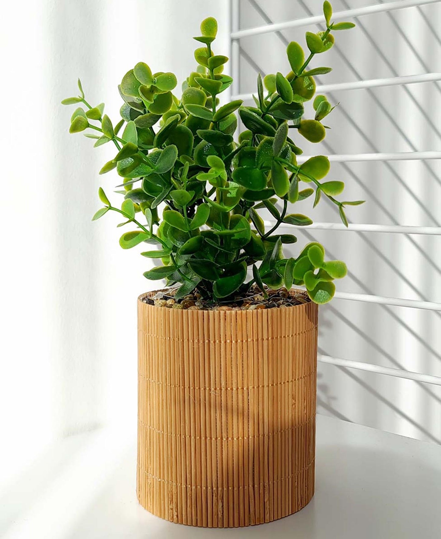 Urban Decor 26cm Plant In Bamboo Pot - Brown