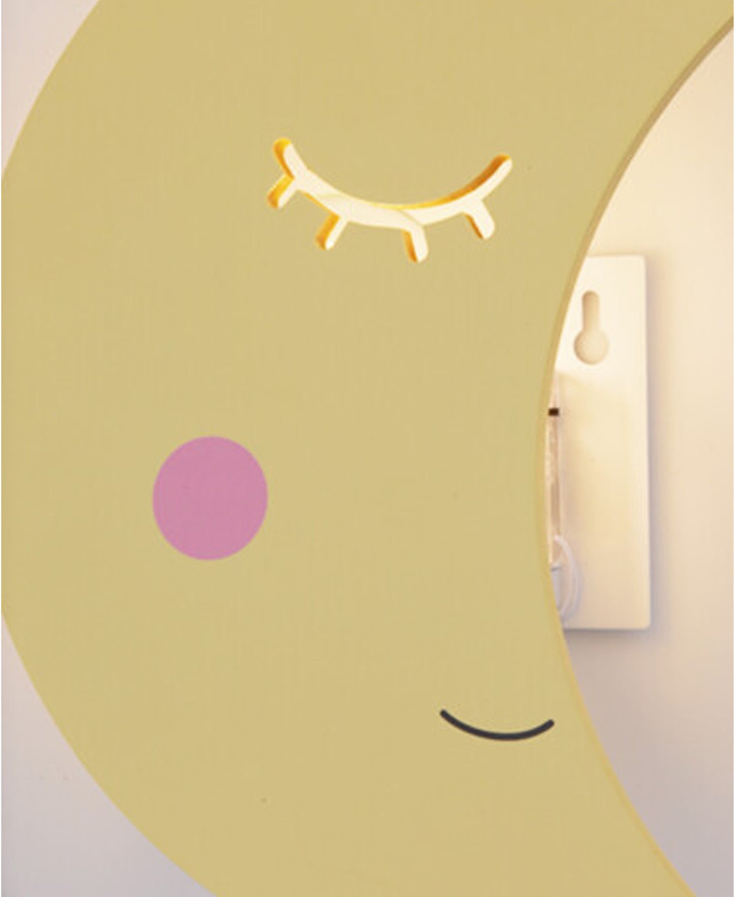 Urban Decor Smiling Half Moon LED Night Light - Yellow